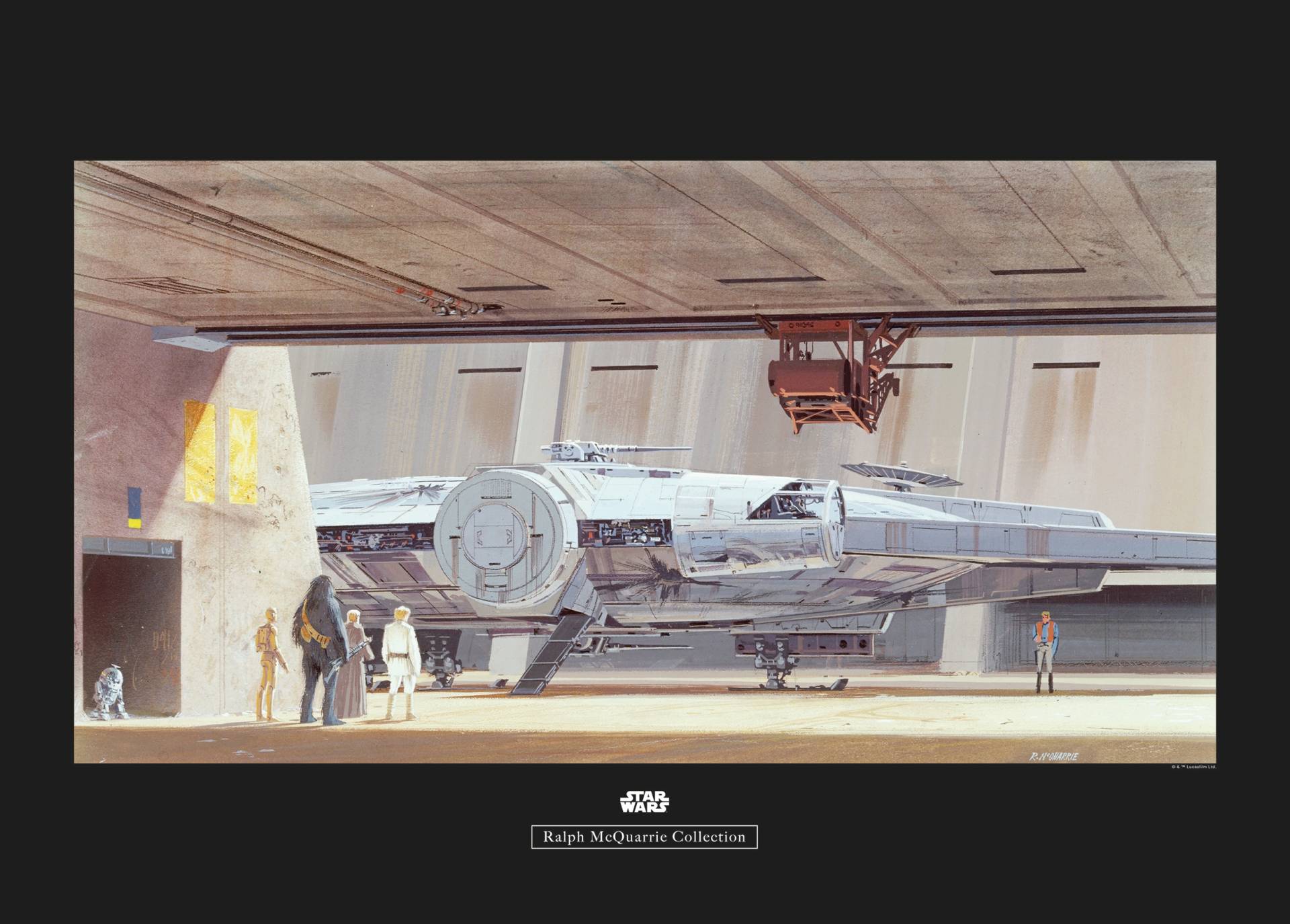 Komar Poster »Star Wars Classic RMQ Mos Eisley Hangar«, Star Wars, (1 St.) von Komar