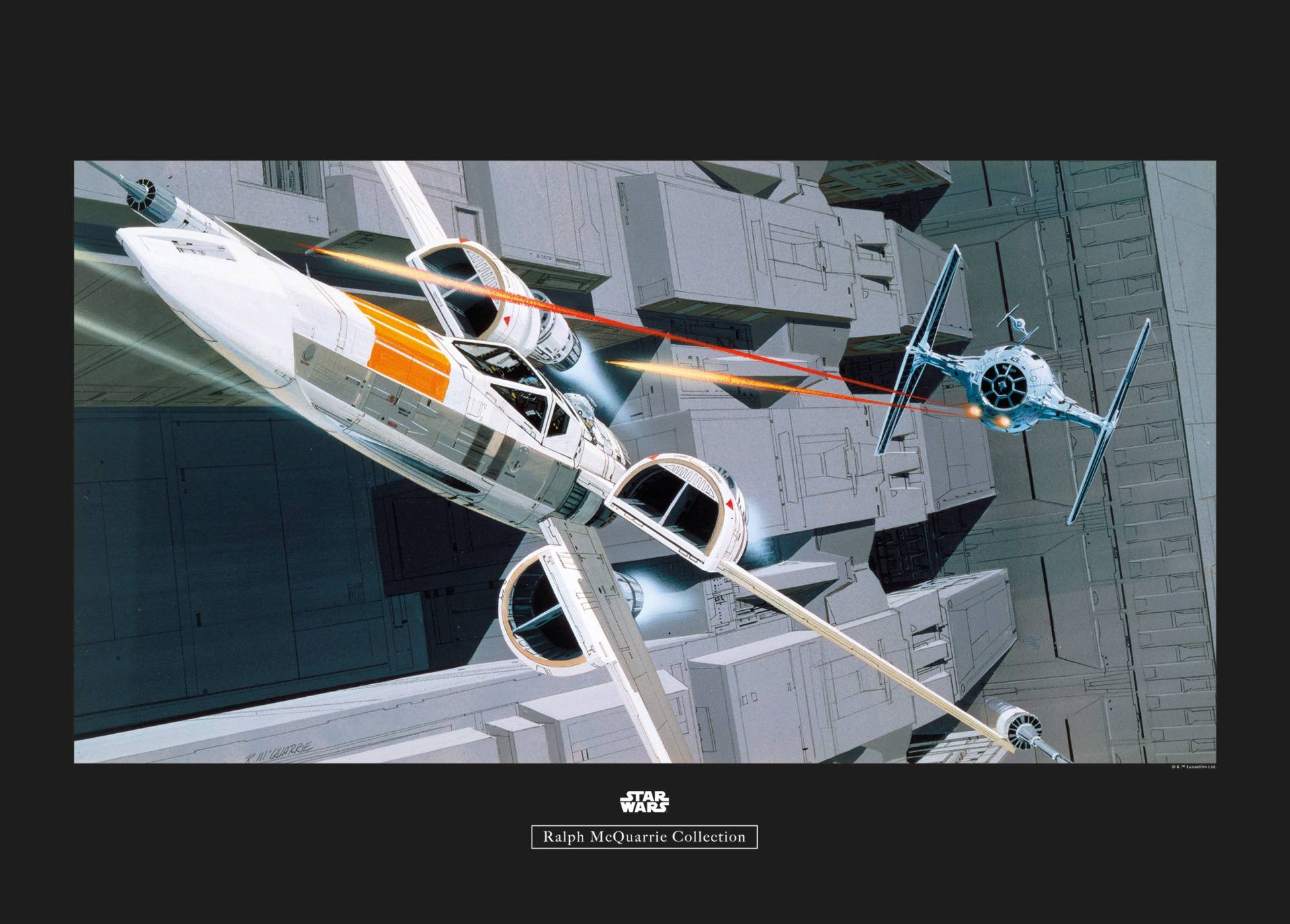 Komar Poster »Star Wars Classic RMQ X-Wing vs TIE-Fighter«, Star Wars, (1 St.) von Komar