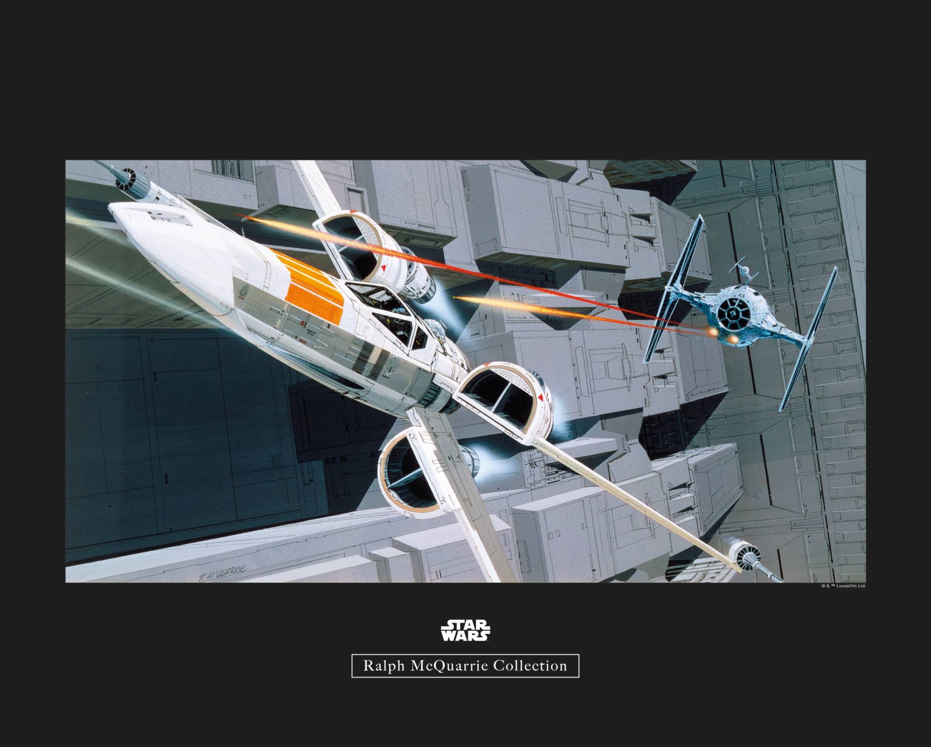 Komar Poster »Star Wars Classic RMQ X-Wing vs TIE-Fighter«, Star Wars, (1 St.) von Komar
