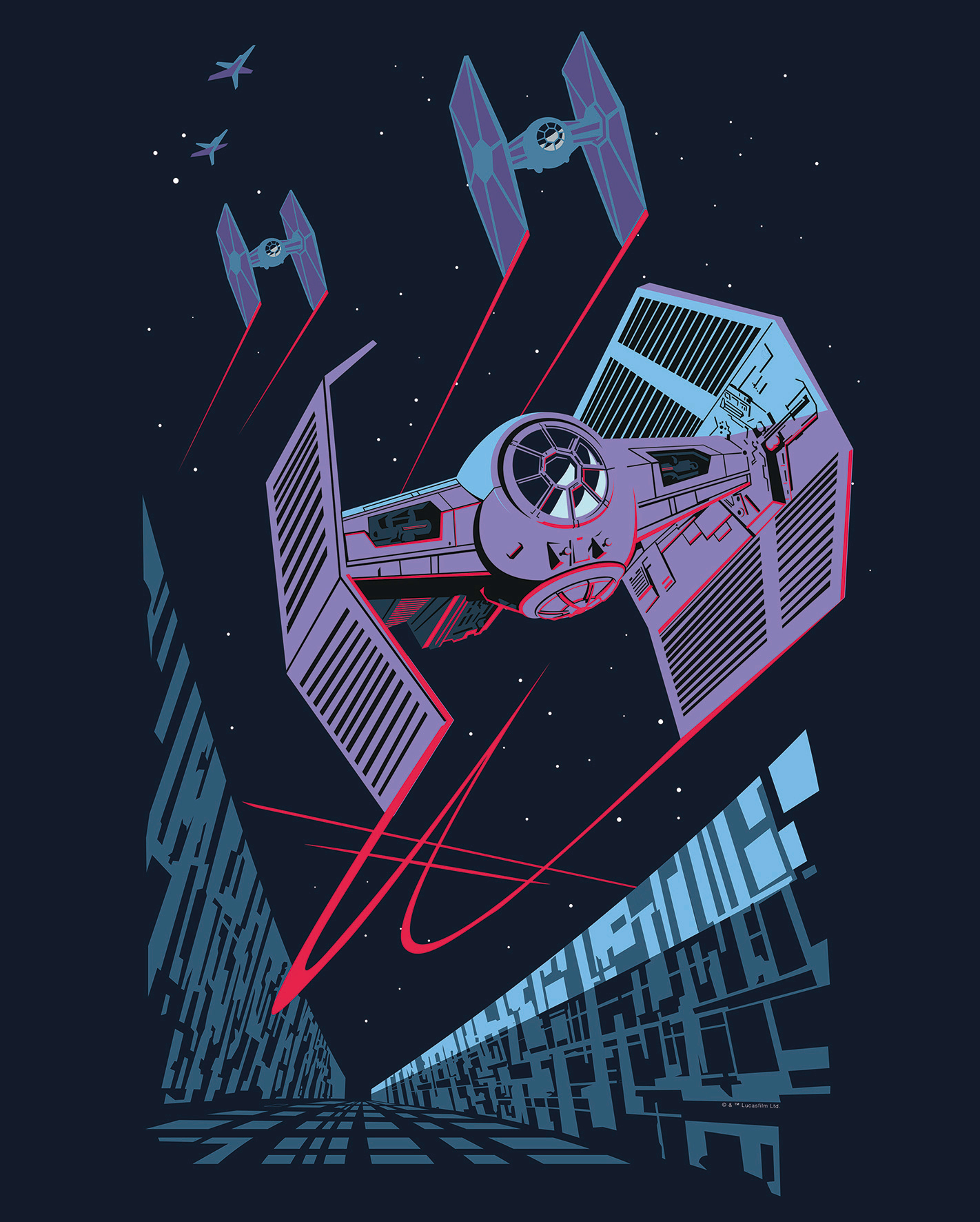 Komar Poster »Star Wars Classic Vector TIE-Fighter«, Star Wars, (1 St.) von Komar