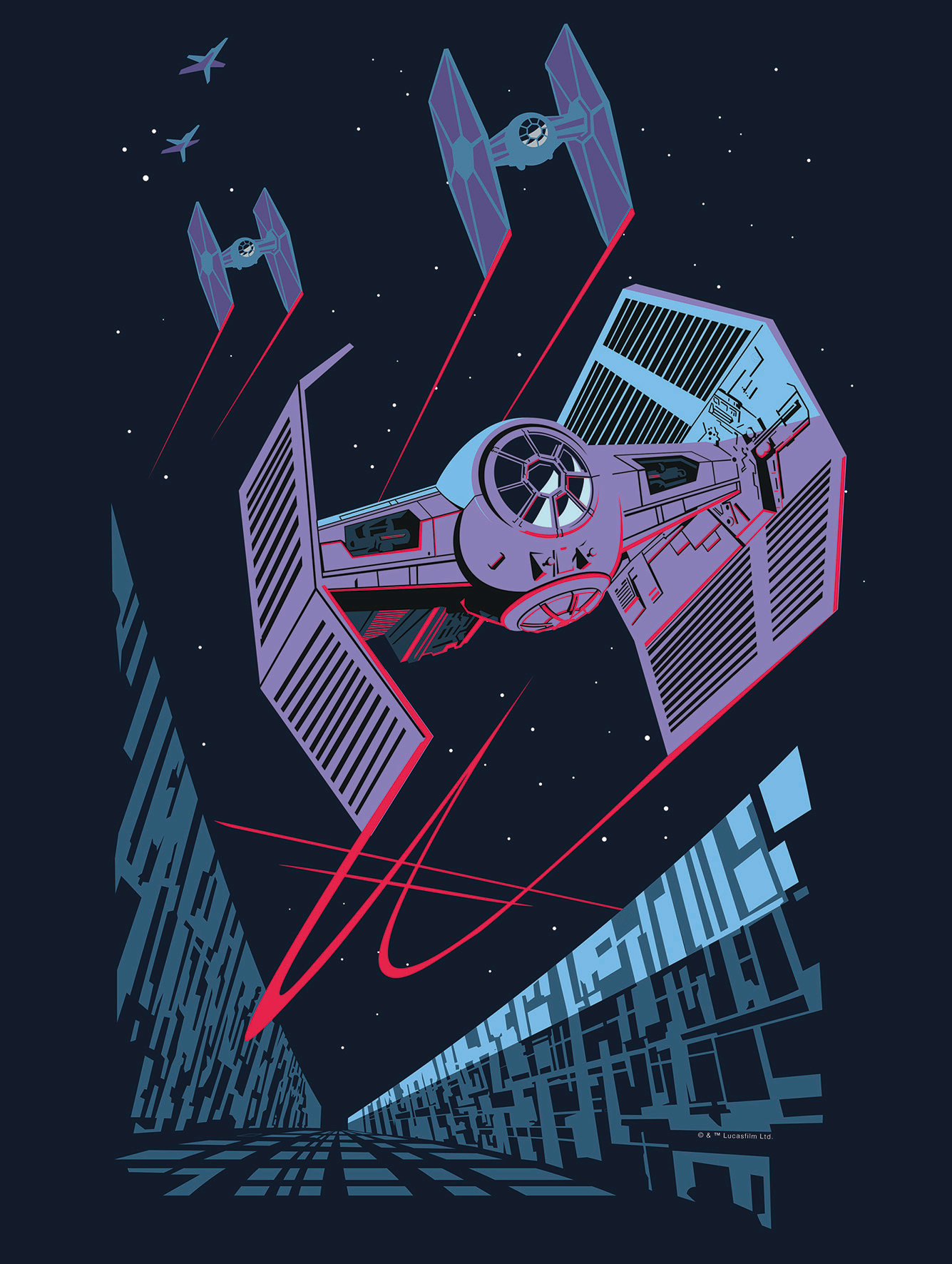 Komar Poster »Star Wars Classic Vector TIE-Fighter«, Star Wars, (1 St.) von Komar