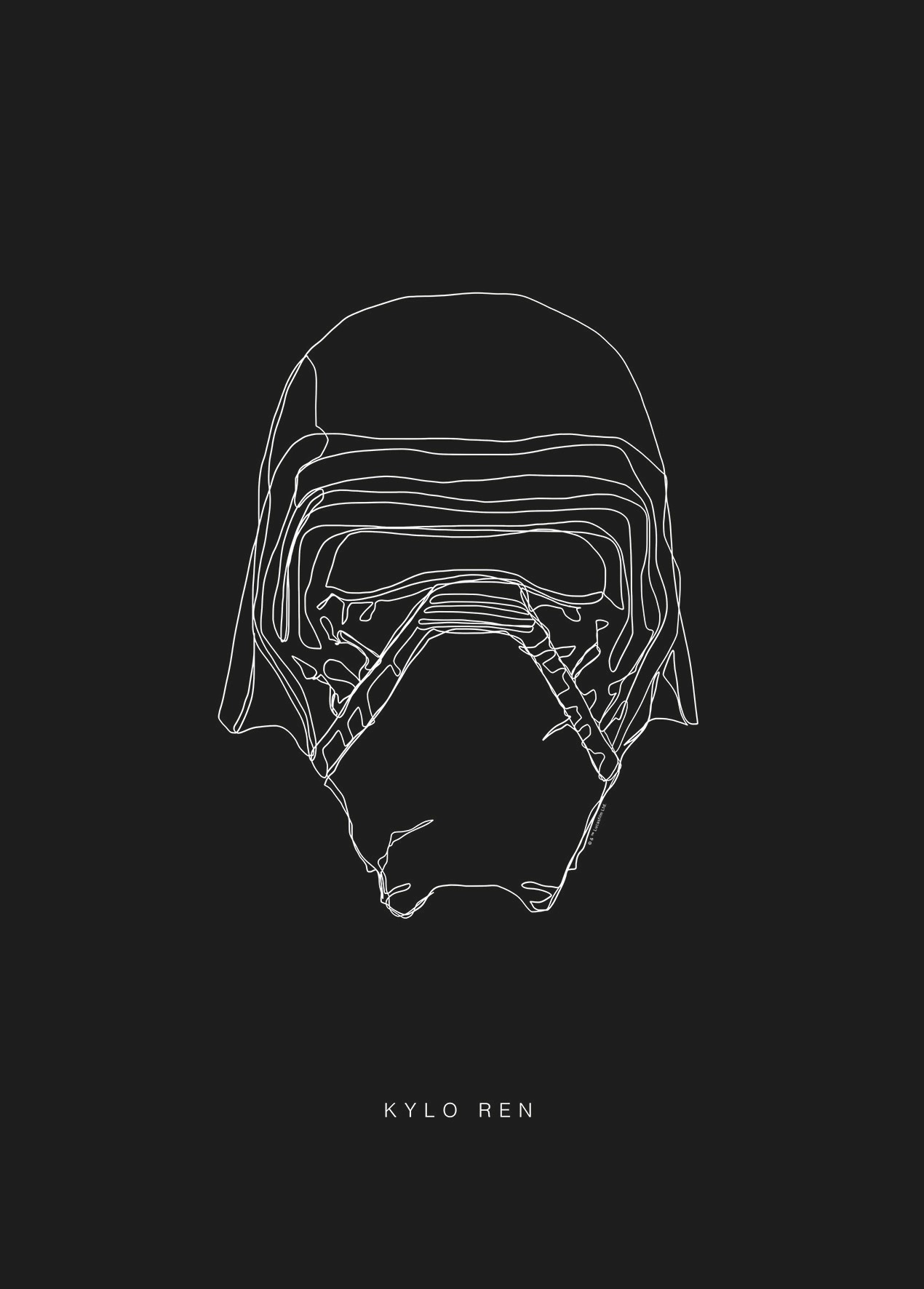 Komar Poster »Star Wars Lines Dark Side Kylo«, Star Wars, (1 St.) von Komar