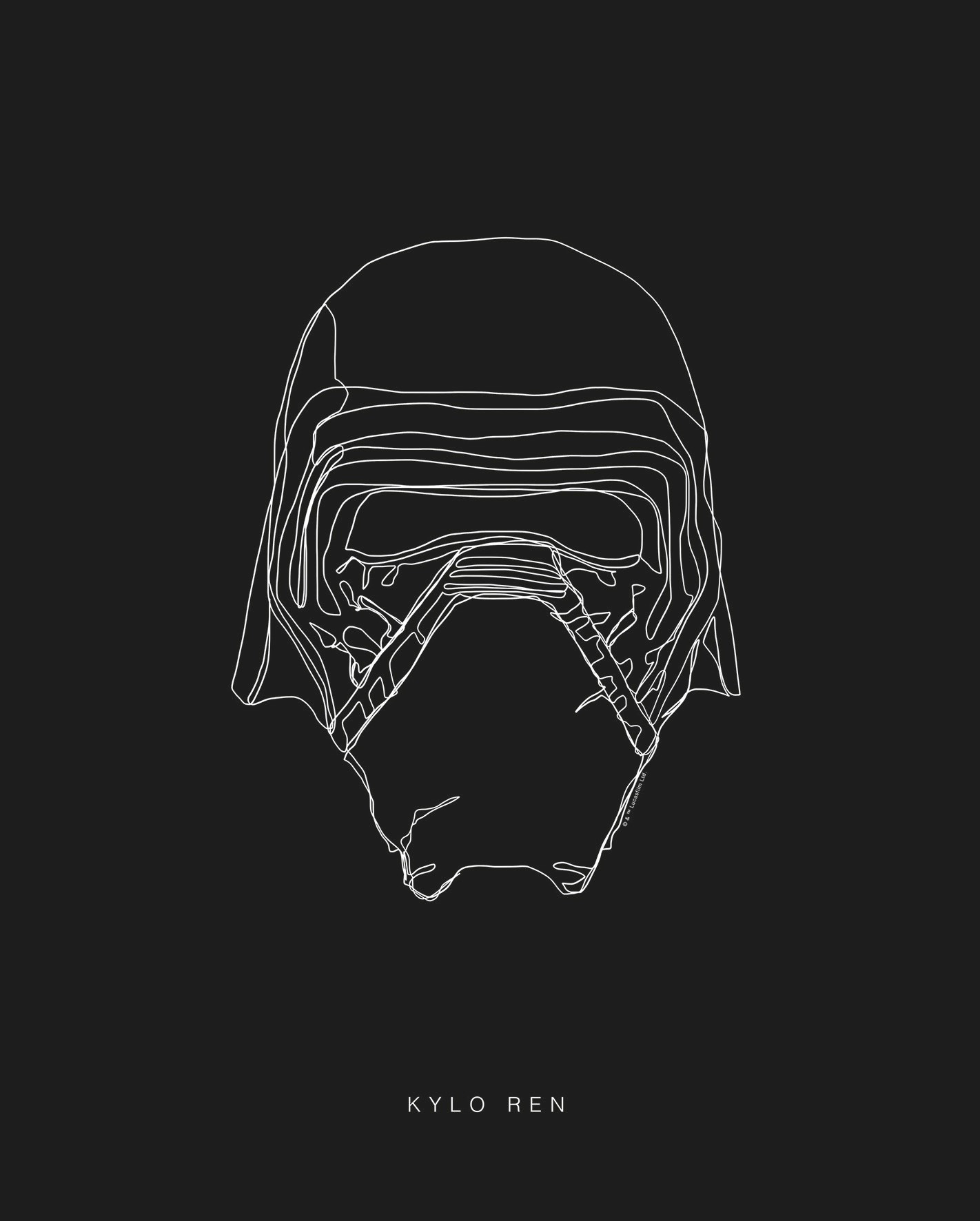 Komar Poster »Star Wars Lines Dark Side Kylo«, Star Wars, (1 St.) von Komar