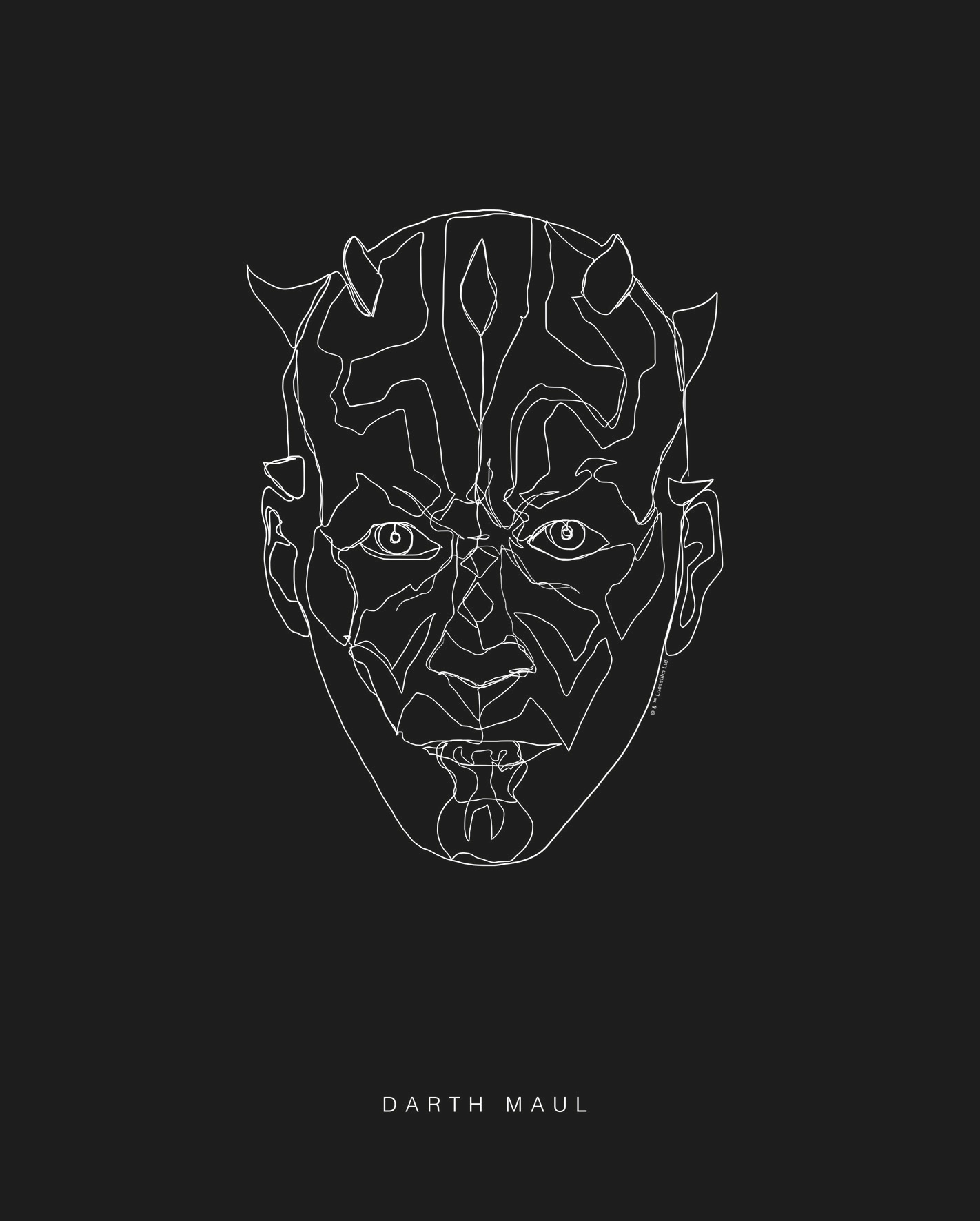 Komar Poster »Star Wars Lines Dark Side Maul«, Star Wars, (1 St.) von Komar