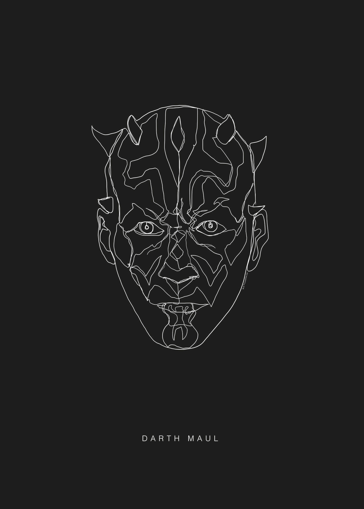 Komar Poster »Star Wars Lines Dark Side Maul«, Star Wars, (1 St.) von Komar