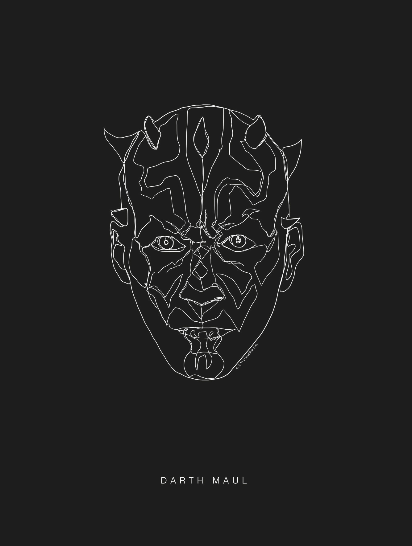 Komar Poster »Star Wars Lines Dark Side Maul«, Star Wars, (1 St.) von Komar