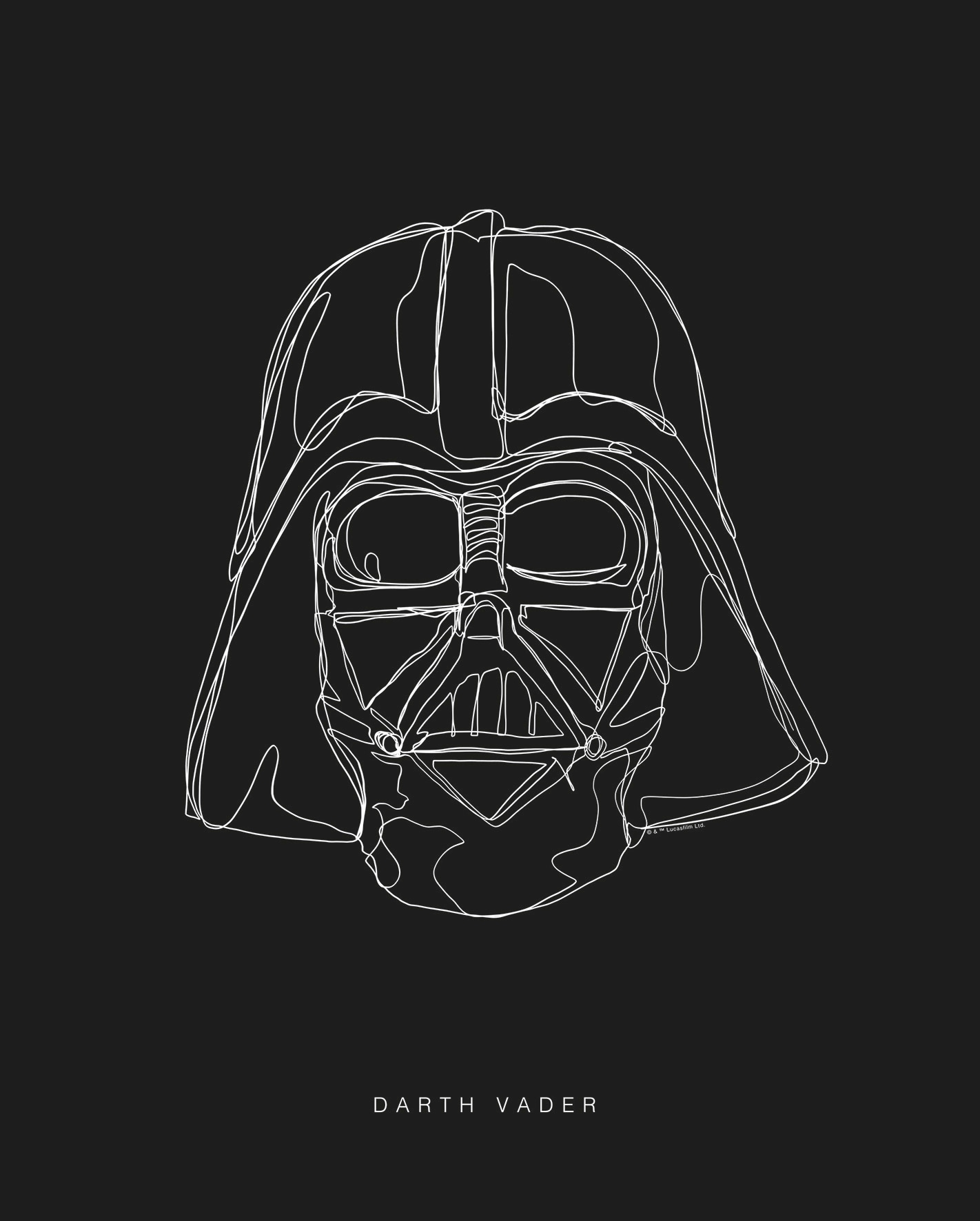 Komar Poster »Star Wars Lines Dark Side Vader«, Star Wars, (1 St.) von Komar