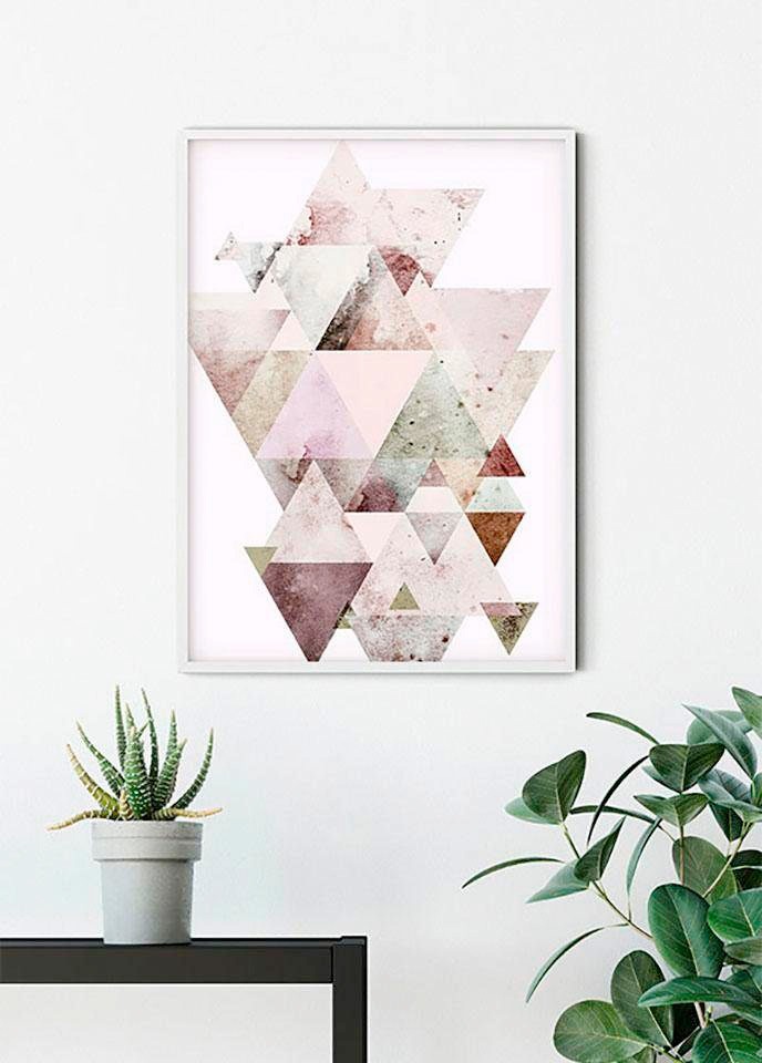 Komar Bild »Triangles Red«, Formen-Kunst, (1 St.), Wandbild zur Dekoration - ohne Rahmen von Komar
