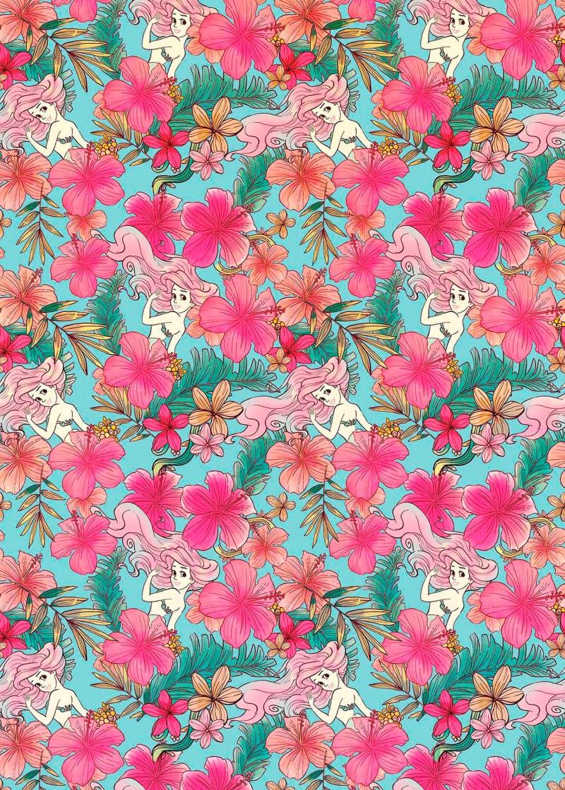 Komar Vliestapete »Digitaldruck Vlies - Ariel Pink Flower - Grösse 200 x 280 cm«, bedruckt, Kinderzimmer von Komar