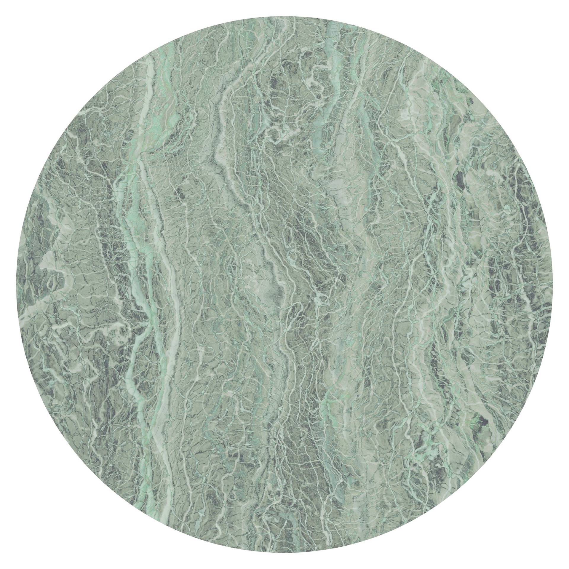 Komar Vliestapete »Green Marble«, 125x125 cm (Breite x Höhe), rund und selbstklebend von Komar