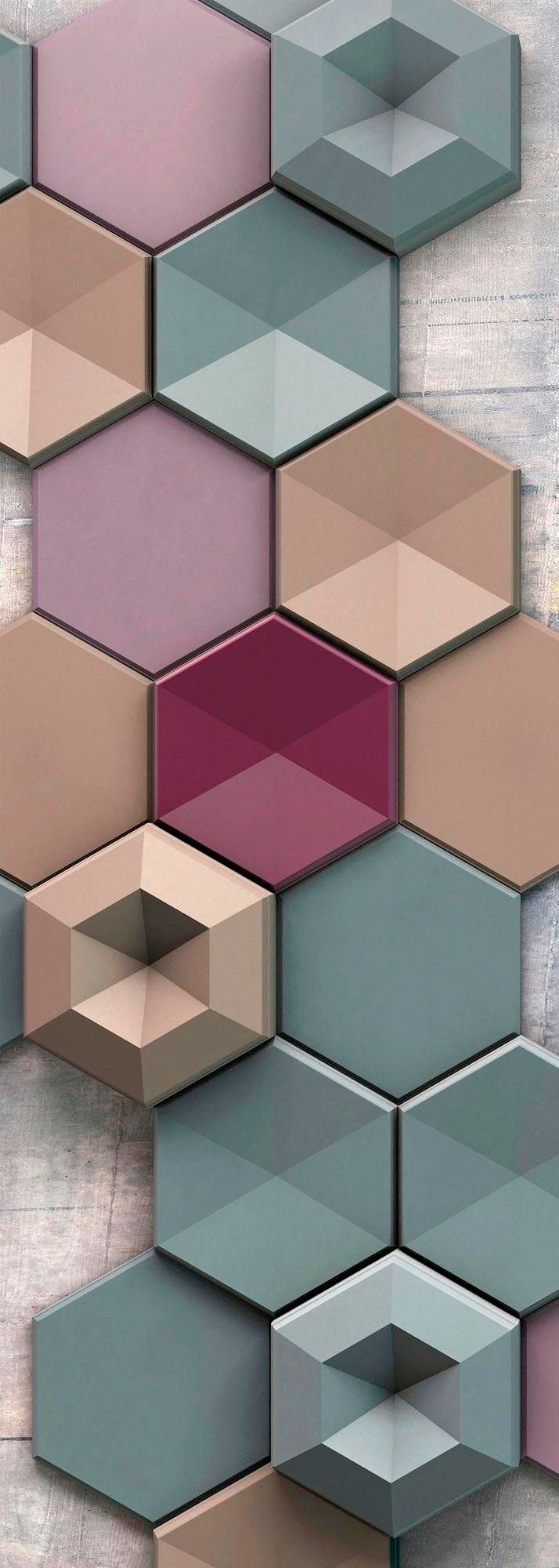 Komar Vliestapete »Hexagon« von Komar