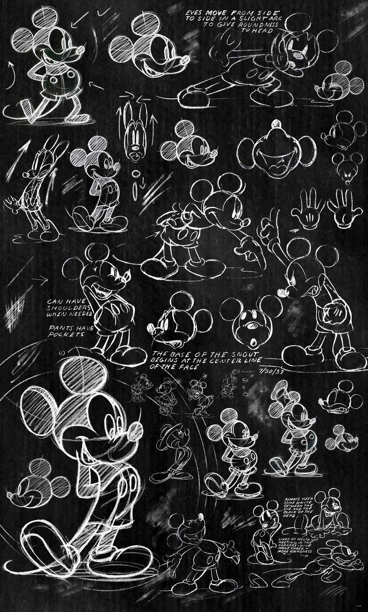 Komar Vliestapete »Mickey Chalkboard« von Komar