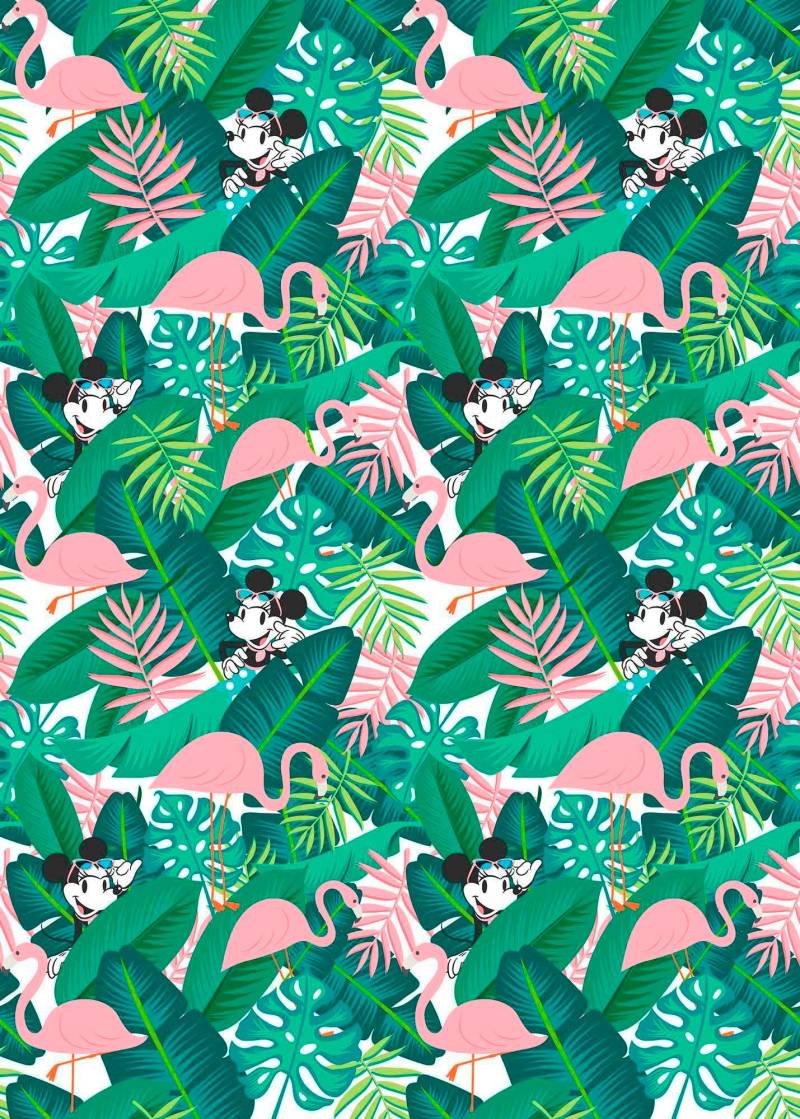 Komar Vliestapete »Digitaldruck Vlies - Minnie Tropical - Grösse 200 x 280 cm«, bedruckt, Kinderzimmer von Komar