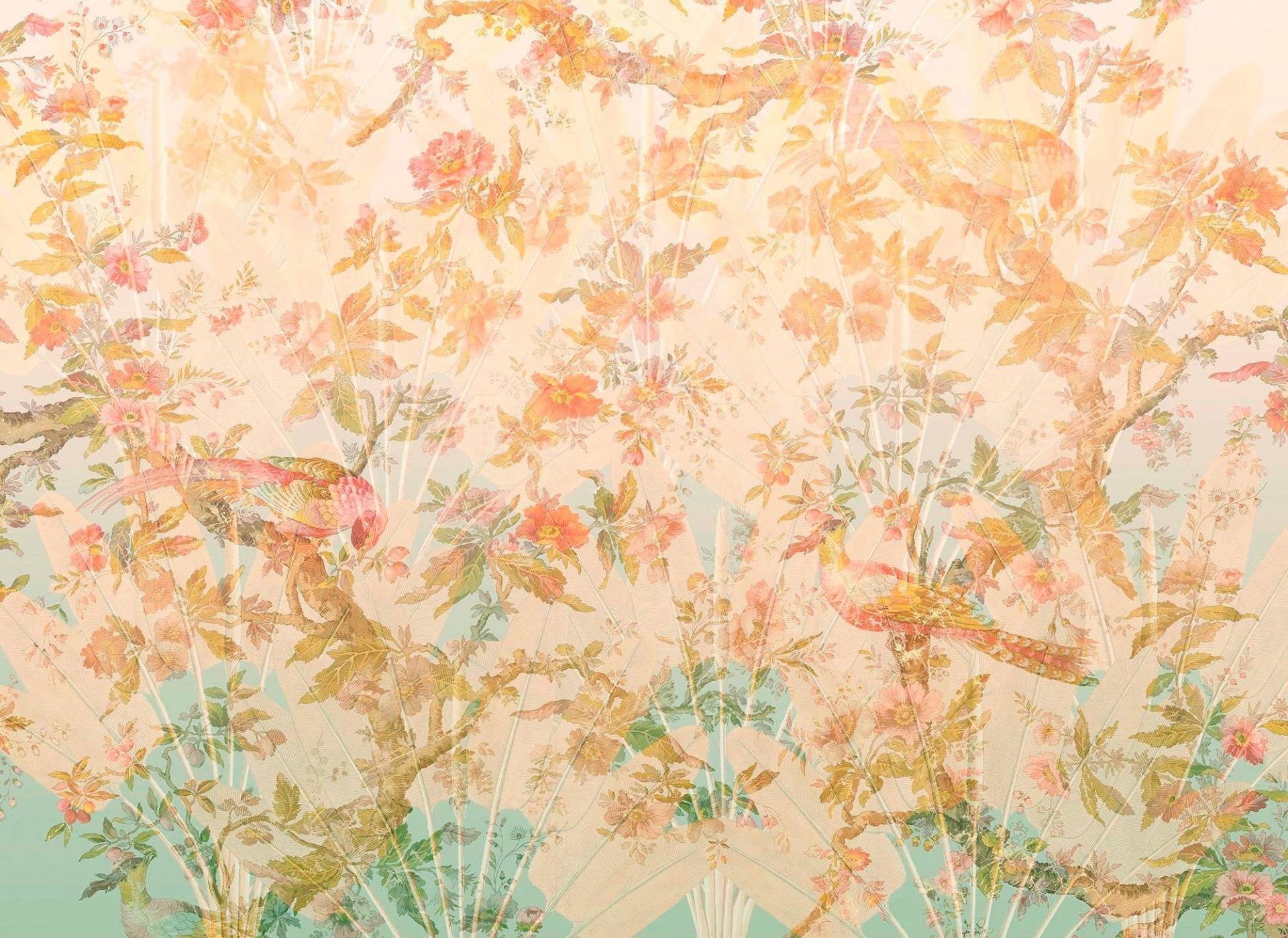 Komar Vliestapete »Digitaldruck Vlies - Oiseau de Paradis - Grösse 350 x 255 cm«, bedruckt, Wohnzimmer, Schlafzimmer von Komar