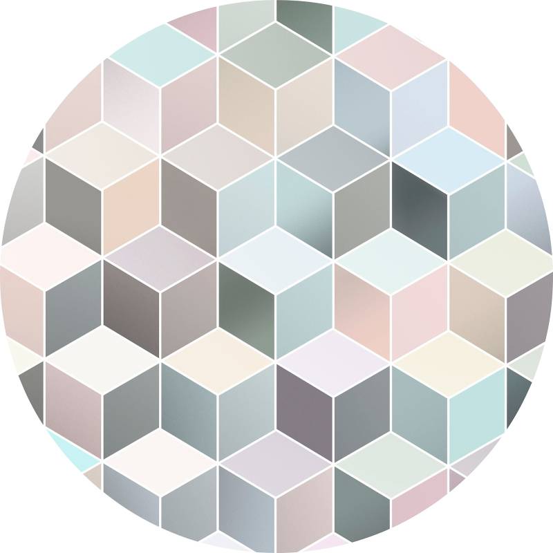 Komar Vliestapete »Vlies selbstklebend - Pastel Deluxe - Grösse 125 x 125 cm«, bedruckt, Wohnzimmer, Schlafzimmer von Komar