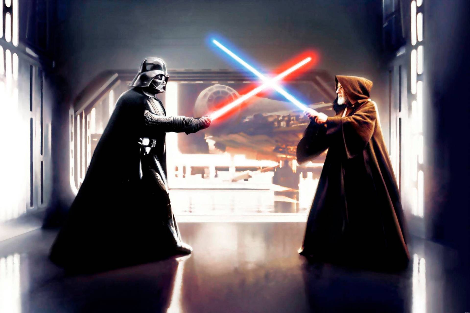 Komar Vliestapete »Star Wars Vader vs. Kenobi« von Komar