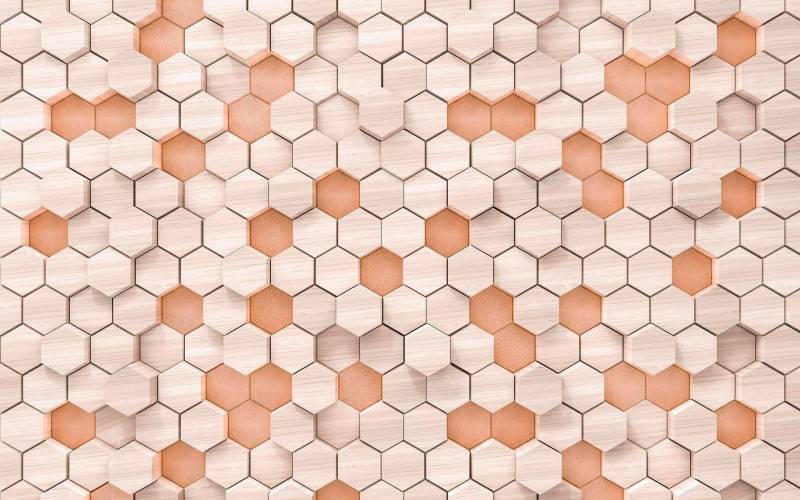 Komar Vliestapete »Digitaldruck Vlies - Woodcomb braun - Grösse 400 x 250 cm«, bedruckt, Wohnzimmer, Schlafzimmer von Komar