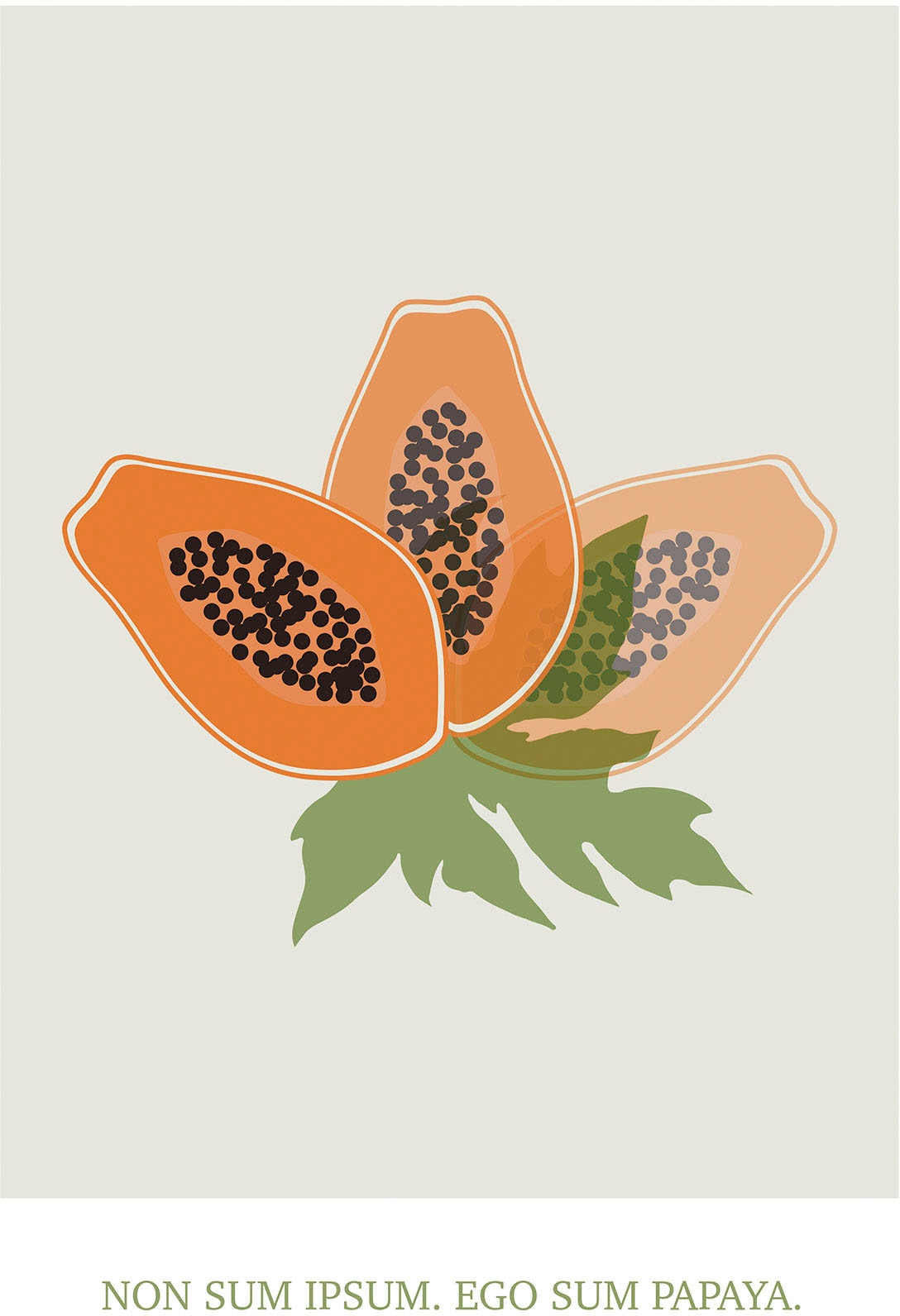 Komar Wandbild »Cultivated Papaya«, (1 St.), Deutsches Premium-Poster Fotopapier mit seidenmatter Oberfläche und hoher Lichtbeständigkeit. Für fotorealistische Drucke mit gestochen scharfen Details und hervorragender Farbbrillanz. von Komar