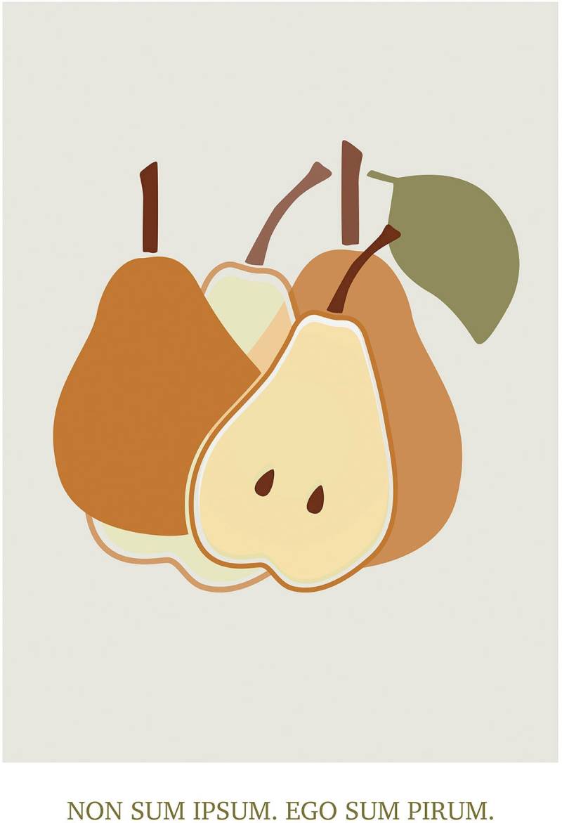 Komar Wandbild »Cultivated Pears«, (1 St.), Deutsches Premium-Poster Fotopapier mit seidenmatter Oberfläche und hoher Lichtbeständigkeit. Für fotorealistische Drucke mit gestochen scharfen Details und hervorragender Farbbrillanz. von Komar