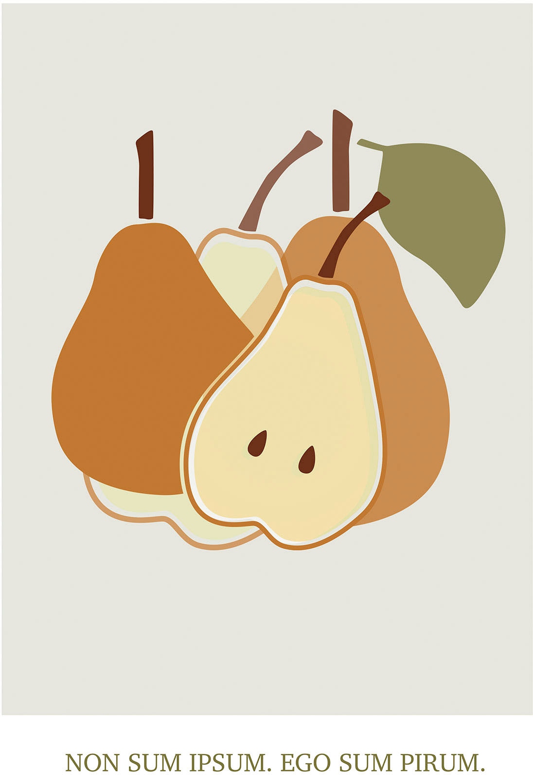 Komar Wandbild »Cultivated Pears«, (1 St.), Deutsches Premium-Poster Fotopapier mit seidenmatter Oberfläche und hoher Lichtbeständigkeit. Für fotorealistische Drucke mit gestochen scharfen Details und hervorragender Farbbrillanz. von Komar