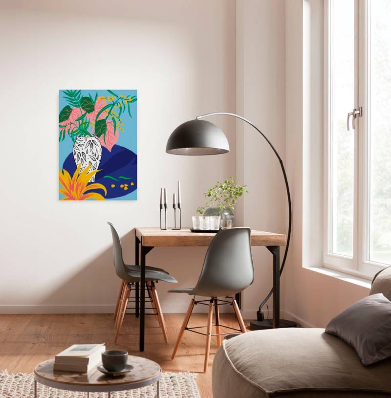 Komar Leinwandbild »Funky Vase - Grösse 40 x 60 cm«, Natur, (1 St.), Keilrahmenbild mi Echtholzrahmen von Komar