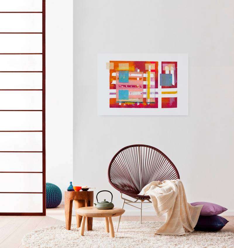 Komar Leinwandbild »Geometric Style - Grösse 60 x 90 cm«, Natur, (1 St.), Keilrahmenbild mi Echtholzrahmen von Komar