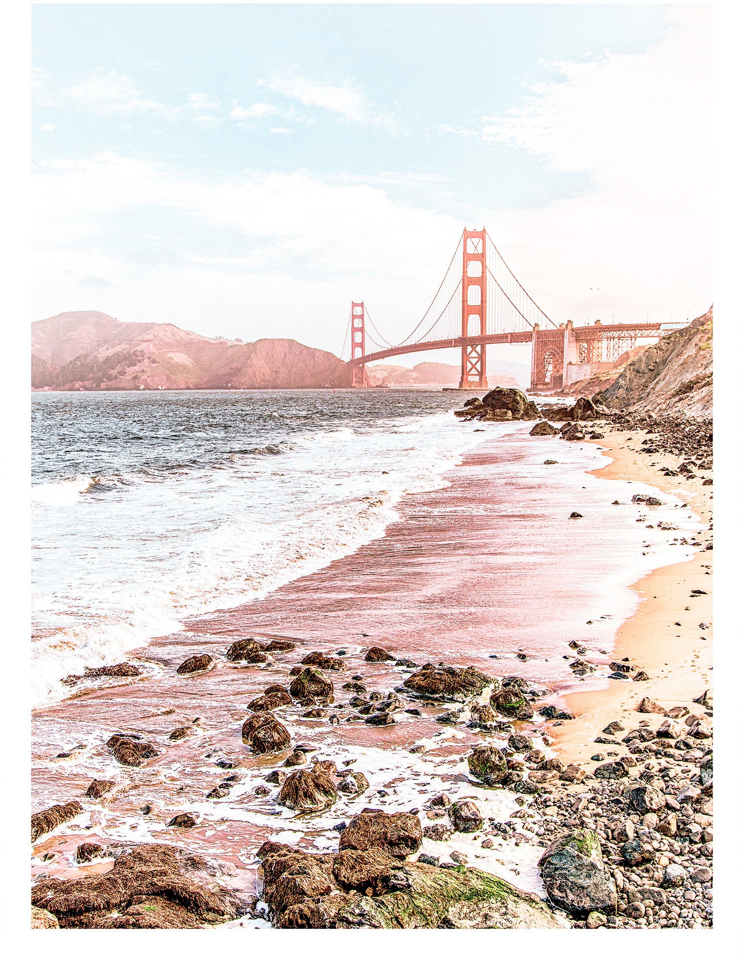 Komar Wandbild »Golden Gate«, (1 St.), Deutsches Premium-Poster Fotopapier mit seidenmatter Oberfläche und hoher Lichtbeständigkeit. Für fotorealistische Drucke mit gestochen scharfen Details und hervorragender Farbbrillanz. von Komar