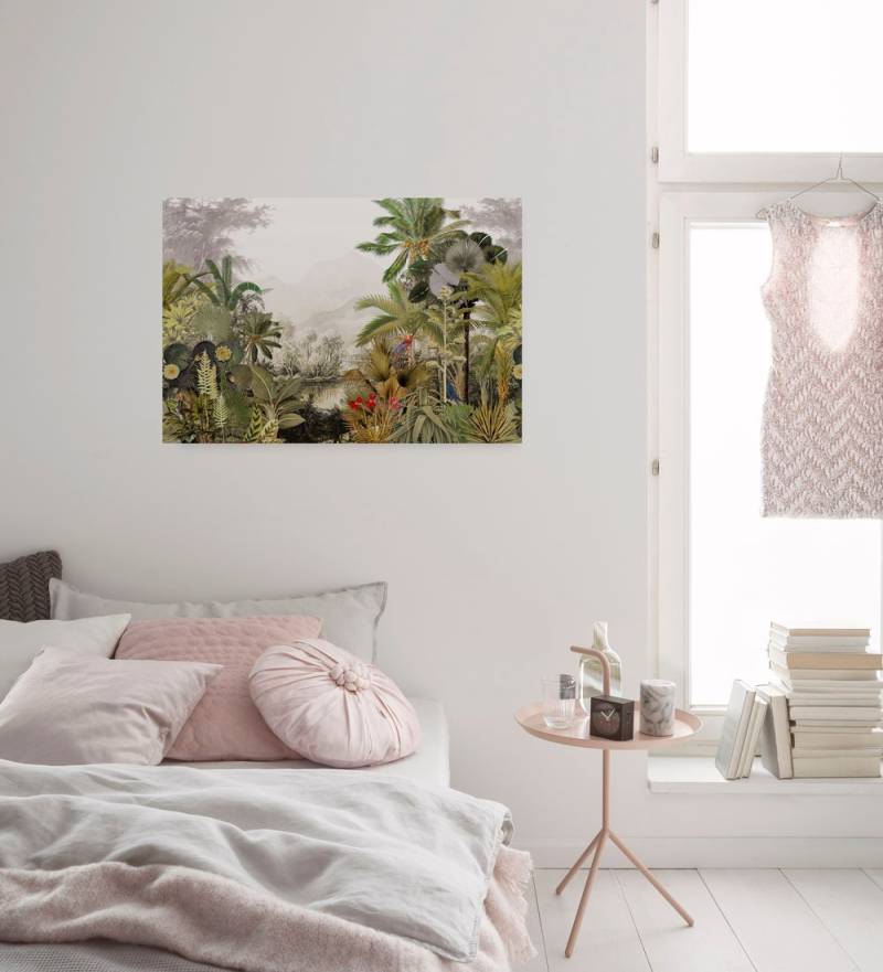 Komar Leinwandbild »Hiding Parrot - Grösse 60 x 90 cm«, Natur, (1 St.), Keilrahmenbild mi Echtholzrahmen von Komar