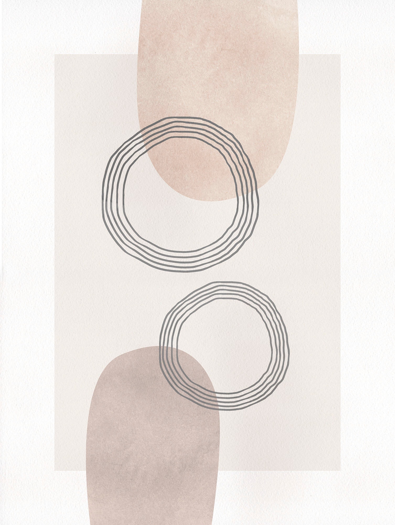 Komar Wandbild »Line Art Circles«, (1 St.), Deutsches Premium-Poster Fotopapier mit seidenmatter Oberfläche und hoher Lichtbeständigkeit. Für fotorealistische Drucke mit gestochen scharfen Details und hervorragender Farbbrillanz. von Komar