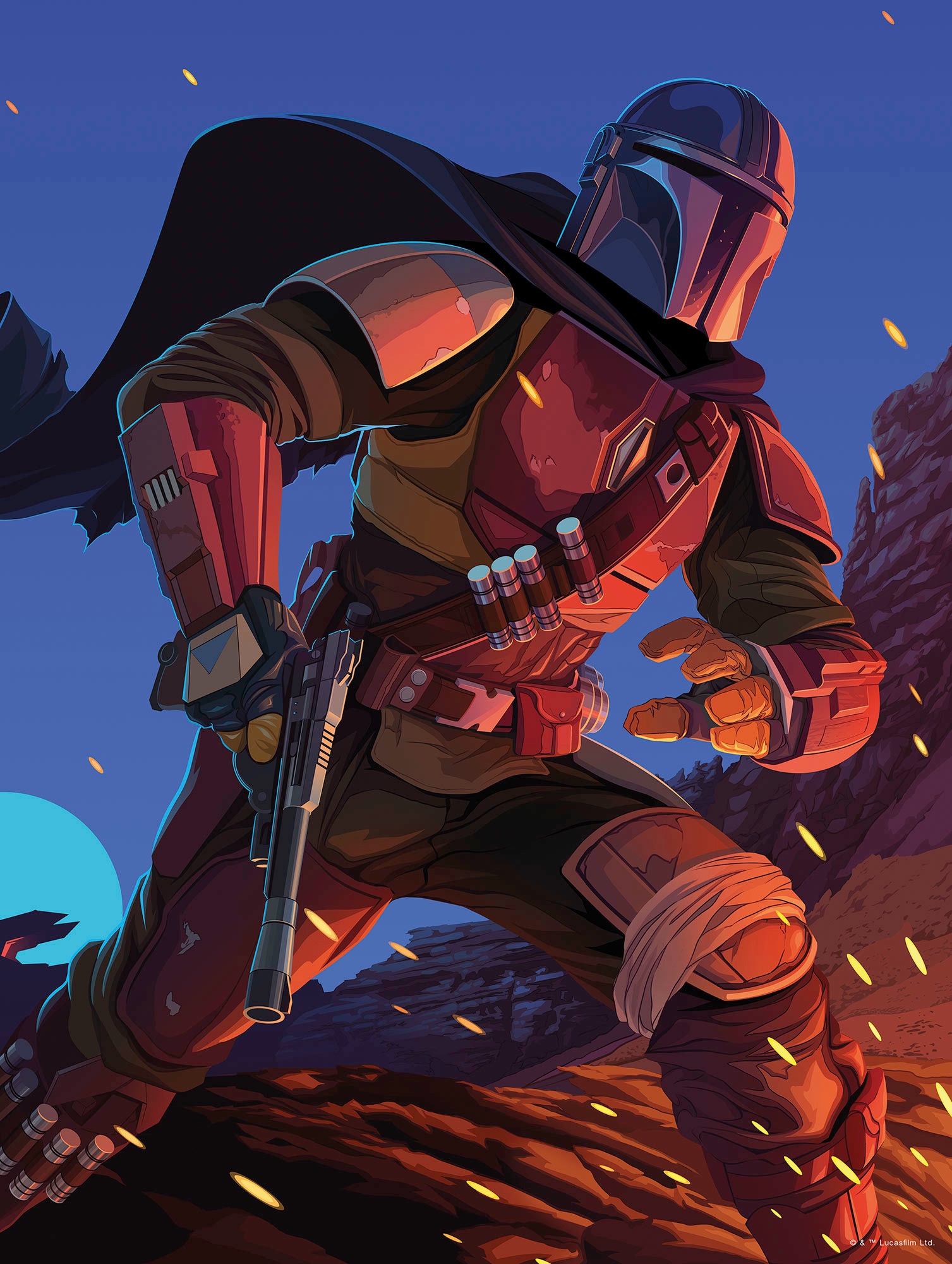 Komar Bild »Mandalorian Ambush«, Disney-Star Wars, (1 St.), Wandbild zur Dekoration im Kinderzimmer - ohne Rahmen von Komar