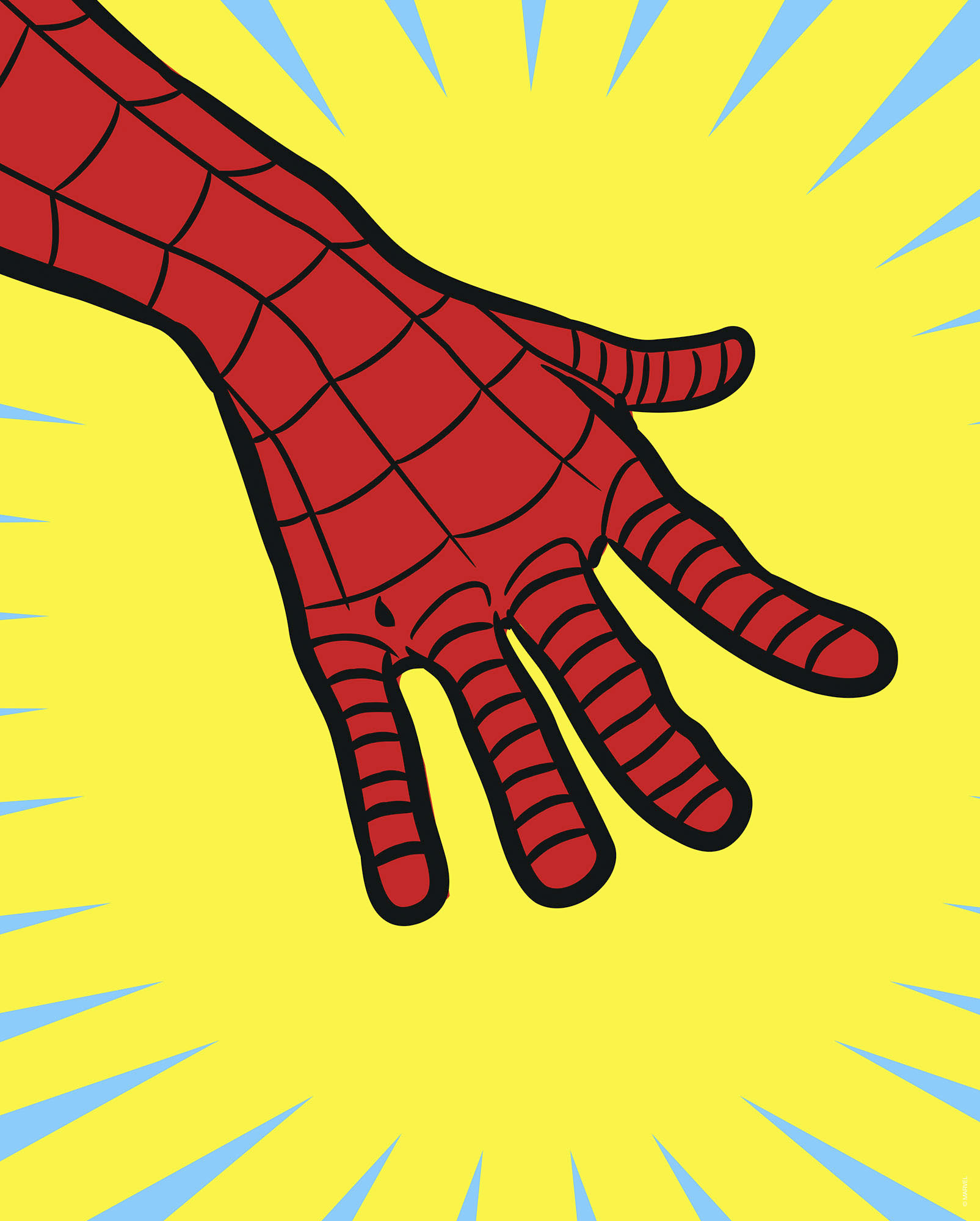 Komar Wandbild »Marvel PowerUp Spider-Man Hand«, (1 St.), Deutsches Premium-Poster Fotopapier mit seidenmatter Oberfläche und hoher Lichtbeständigkeit. Für fotorealistische Drucke mit gestochen scharfen Details und hervorragender Farbbrillanz. von Komar