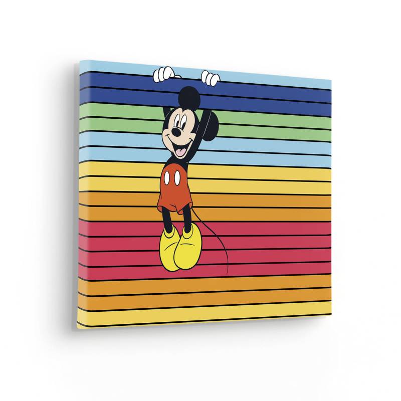 Komar Leinwandbild »Mickey Band of Color - Grösse 30 x 40 cm«, Natur, (1 St.), Keilrahmenbild mi Echtholzrahmen von Komar