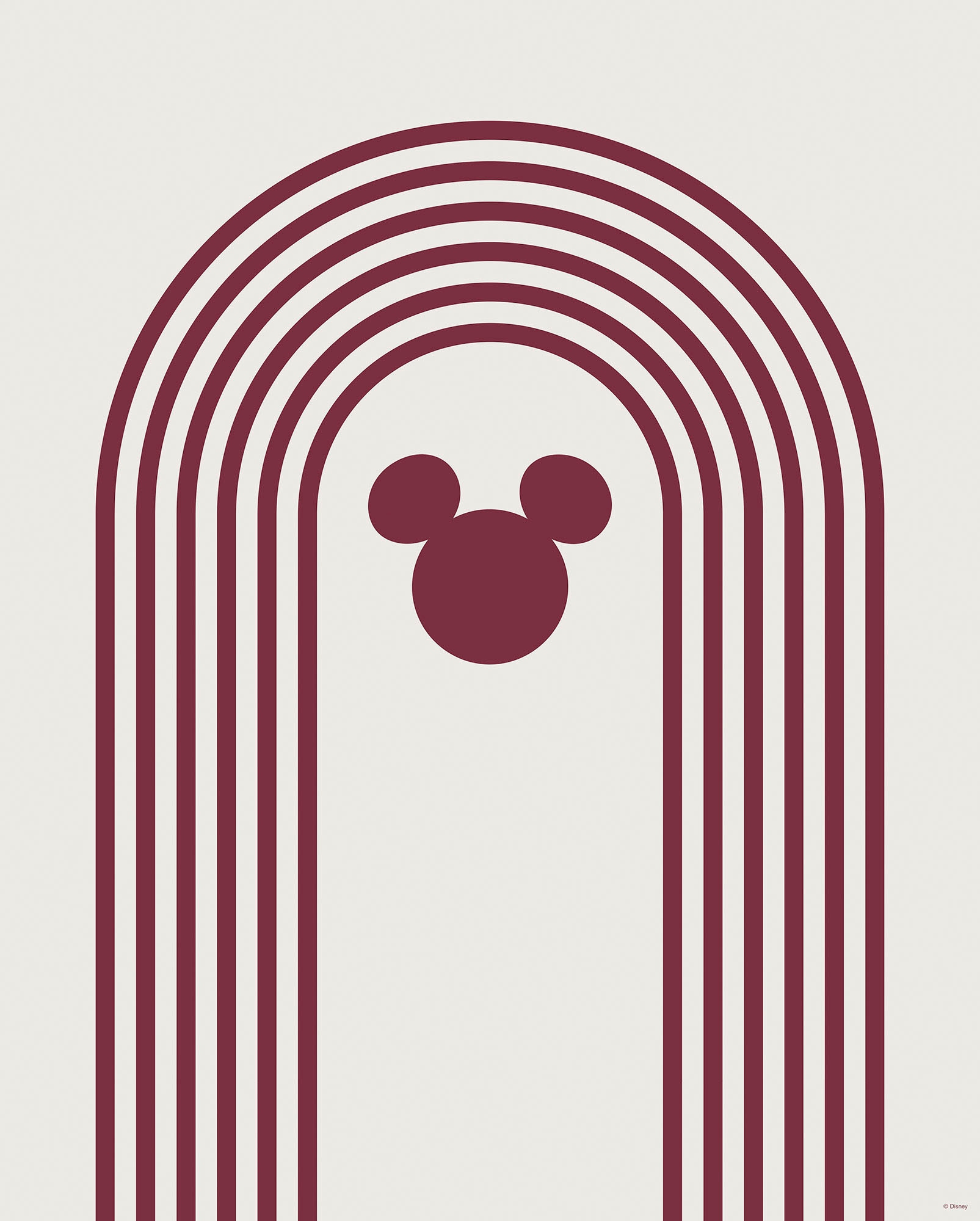 Komar Wandbild »Minimal Mickey«, (1 St.), Deutsches Premium-Poster Fotopapier mit seidenmatter Oberfläche und hoher Lichtbeständigkeit. Für fotorealistische Drucke mit gestochen scharfen Details und hervorragender Farbbrillanz. von Komar