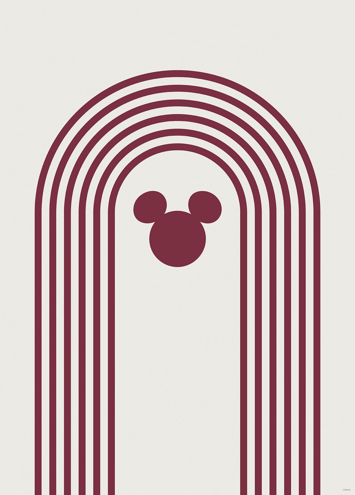 Komar Wandbild »Minimal Mickey«, (1 St.), Deutsches Premium-Poster Fotopapier mit seidenmatter Oberfläche und hoher Lichtbeständigkeit. Für fotorealistische Drucke mit gestochen scharfen Details und hervorragender Farbbrillanz. von Komar