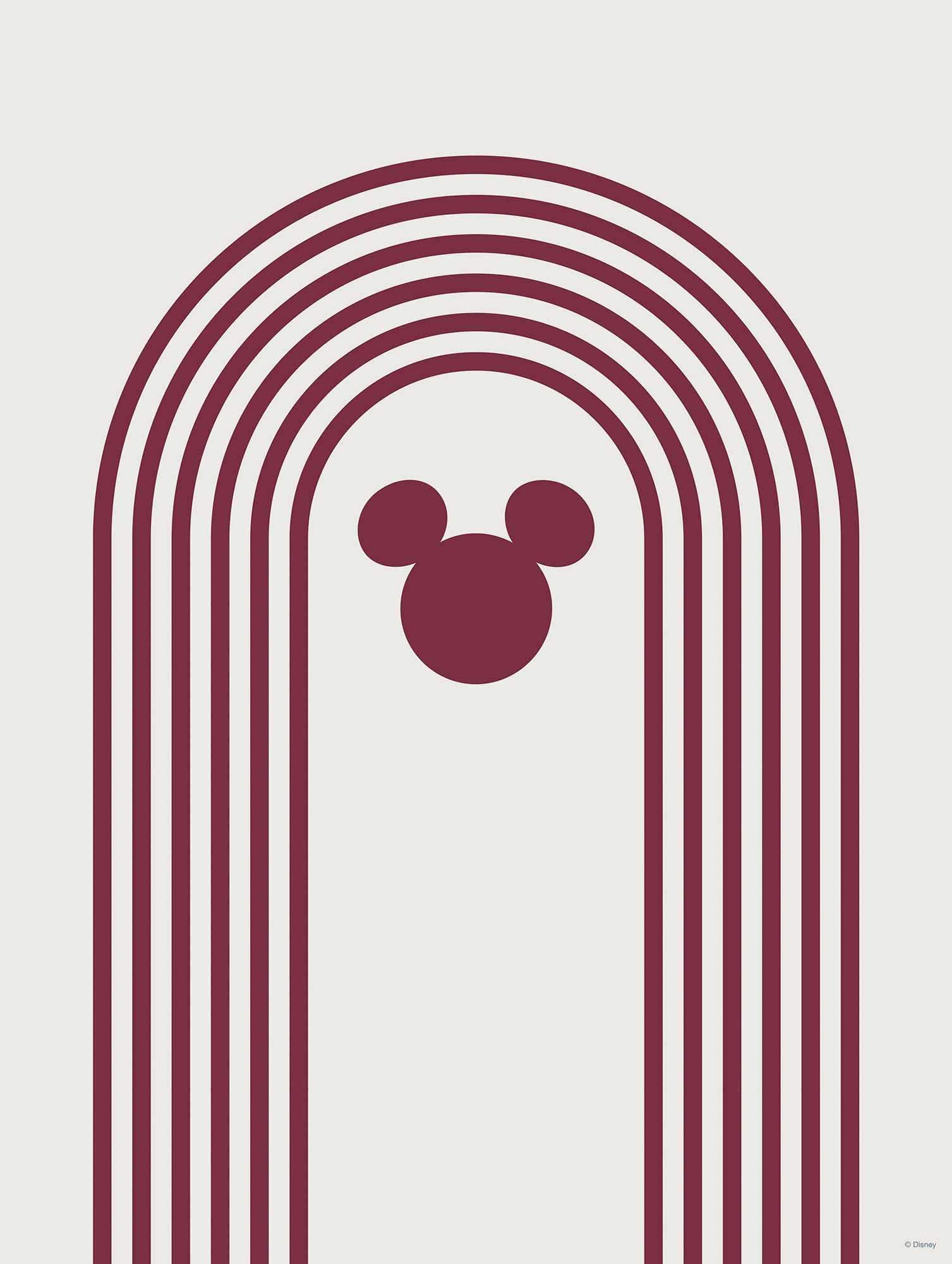 Komar Wandbild »Minimal Mickey«, (1 St.), Deutsches Premium-Poster Fotopapier mit seidenmatter Oberfläche und hoher Lichtbeständigkeit. Für fotorealistische Drucke mit gestochen scharfen Details und hervorragender Farbbrillanz. von Komar