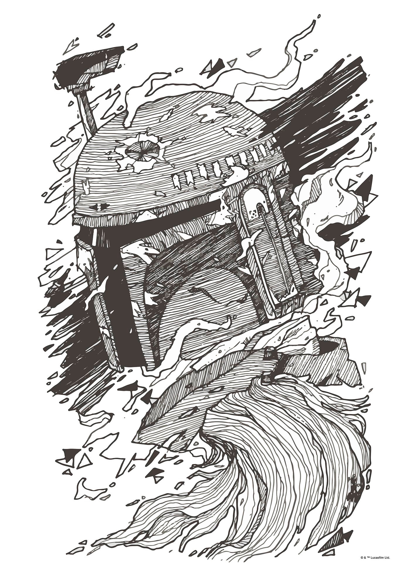 Komar Wandbild »Star Wars Boba Fett Drawing«, (1 St.) von Komar