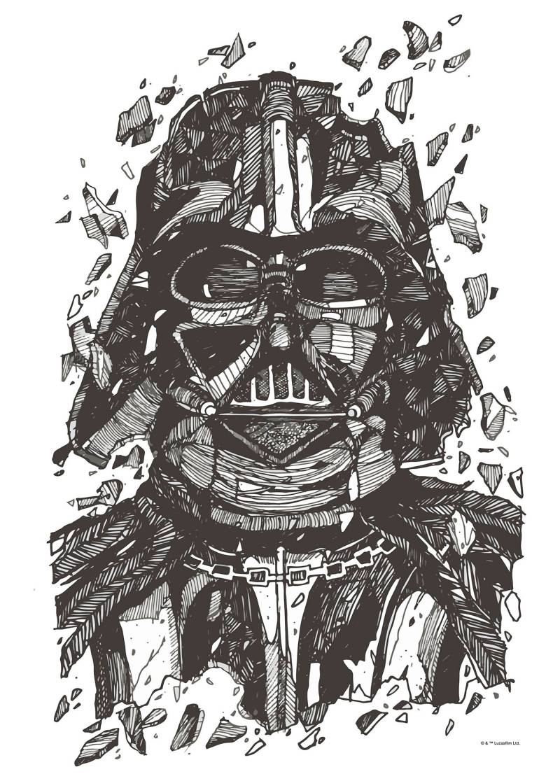 Komar Bild »Star Wars Darth Vader Drawing«, Disney, (1 St.), Wandbild zur Dekoration im Kinderzimmer - ohne Rahmen von Komar