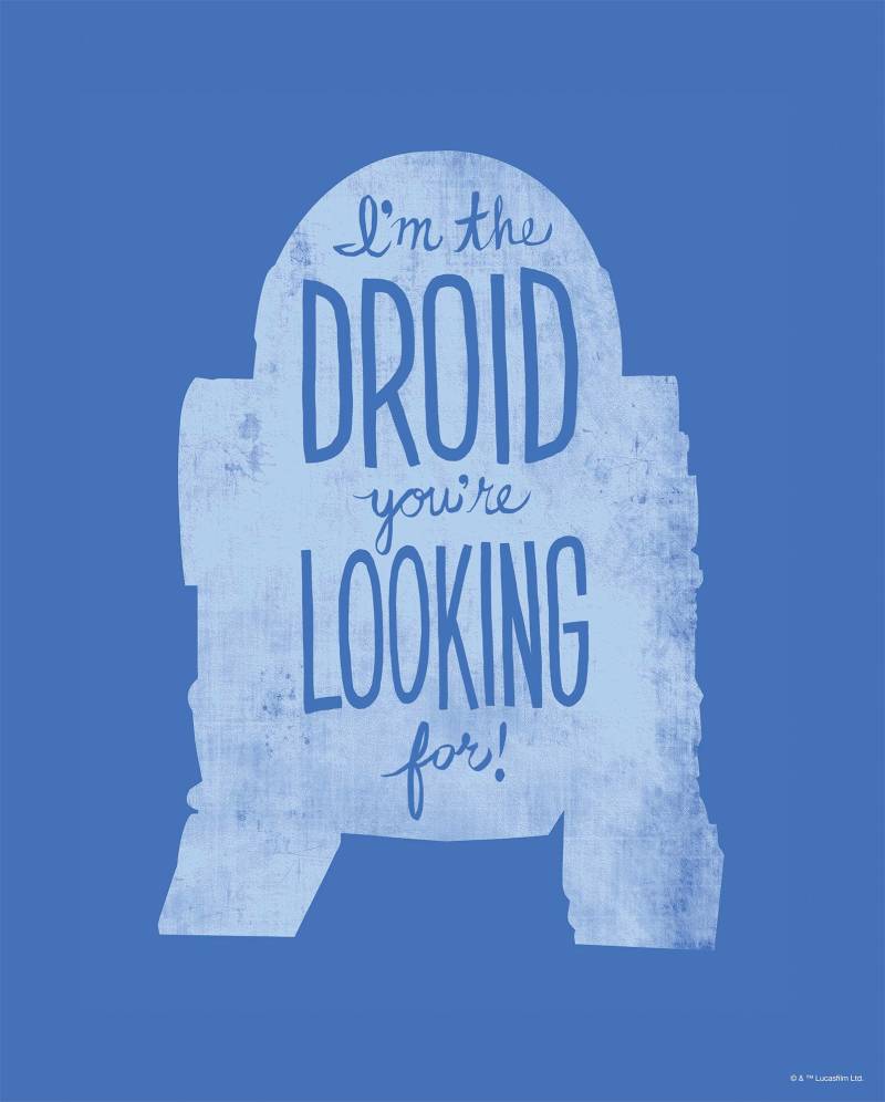 Komar Bild »Star Wars Silhouette Quotes R2D2«, Disney, (1 St.), Wandbild zur Dekoration im Kinderzimmer - ohne Rahmen von Komar