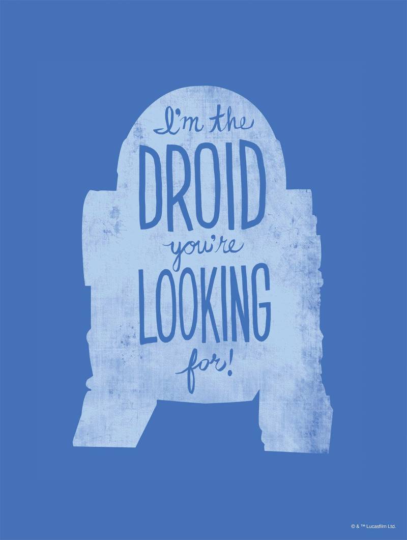 Komar Bild »Star Wars Silhouette Quotes R2D2«, Disney, (1 St.), Wandbild zur Dekoration im Kinderzimmer - ohne Rahmen von Komar