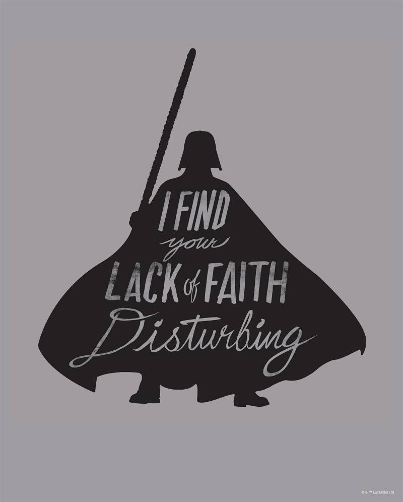 Komar Bild »Star Wars Silhouette Quotes Vader«, Disney, (1 St.), Wandbild zur Dekoration im Kinderzimmer - ohne Rahmen von Komar