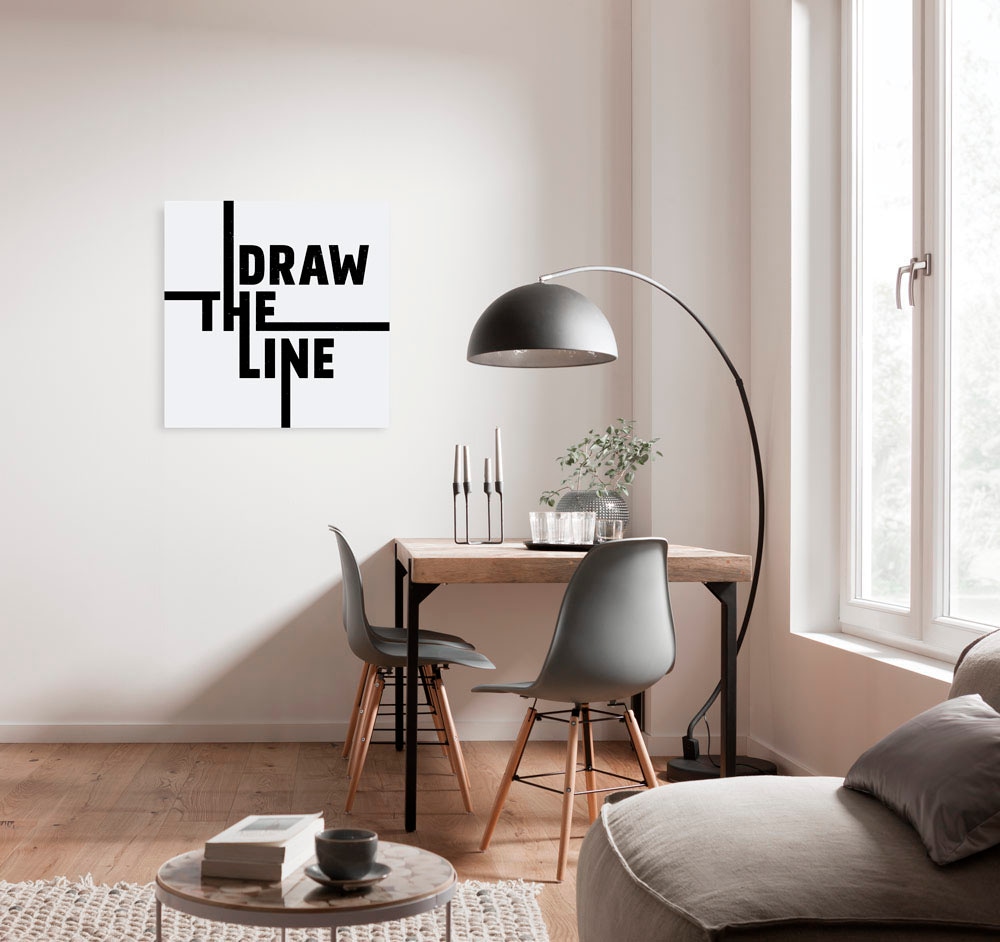 Komar Leinwandbild »Typo Draw the Line«, (1 St.) von Komar