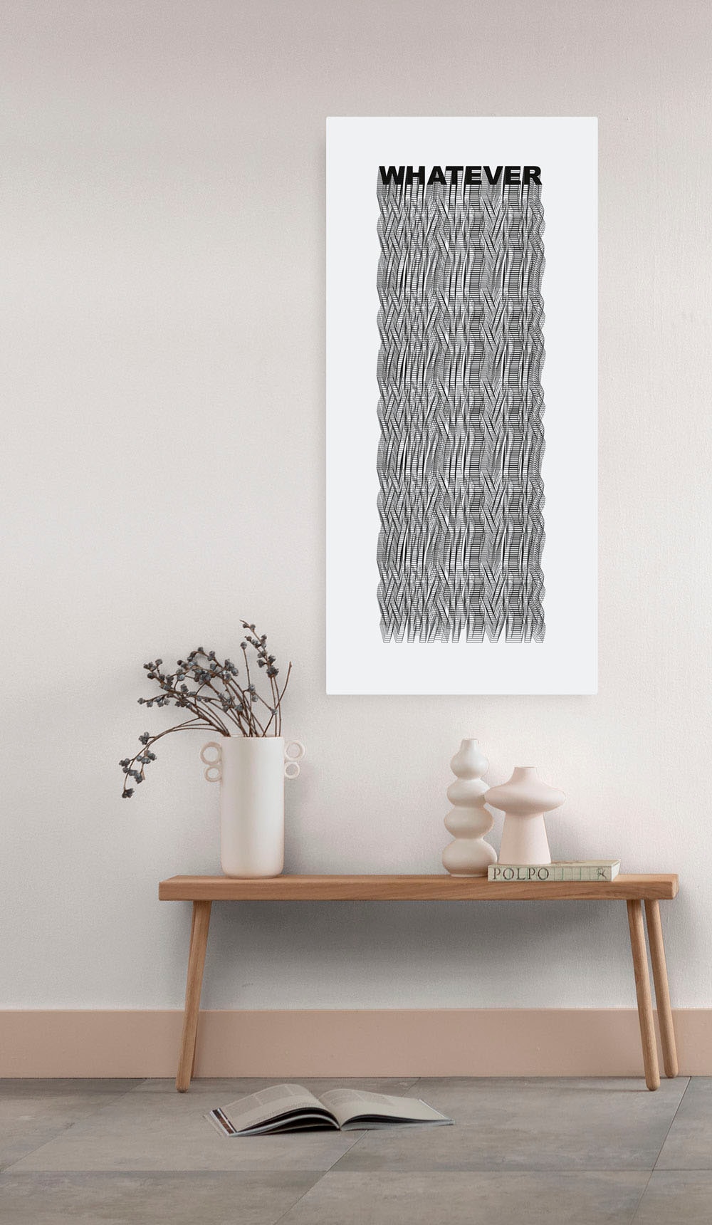 Komar Leinwandbild »Typo Whatever - Grösse 40 x 90 cm«, Natur, (1 St.), Keilrahmenbild mi Echtholzrahmen von Komar
