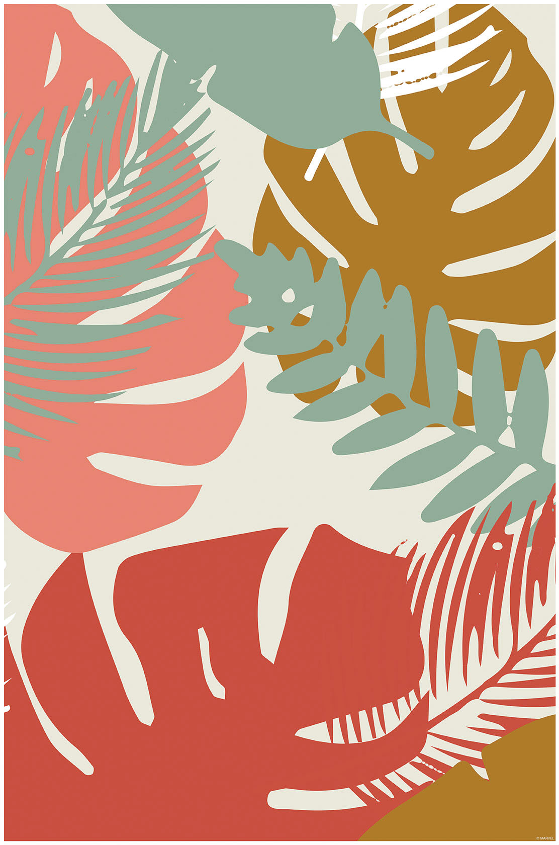 Komar Wandbild »Winter Tropics Black Panther Plants«, (1 St.), Deutsches Premium-Poster Fotopapier mit seidenmatter Oberfläche und hoher Lichtbeständigkeit. Für fotorealistische Drucke mit gestochen scharfen Details und hervorragender Farbbrillanz. von Komar