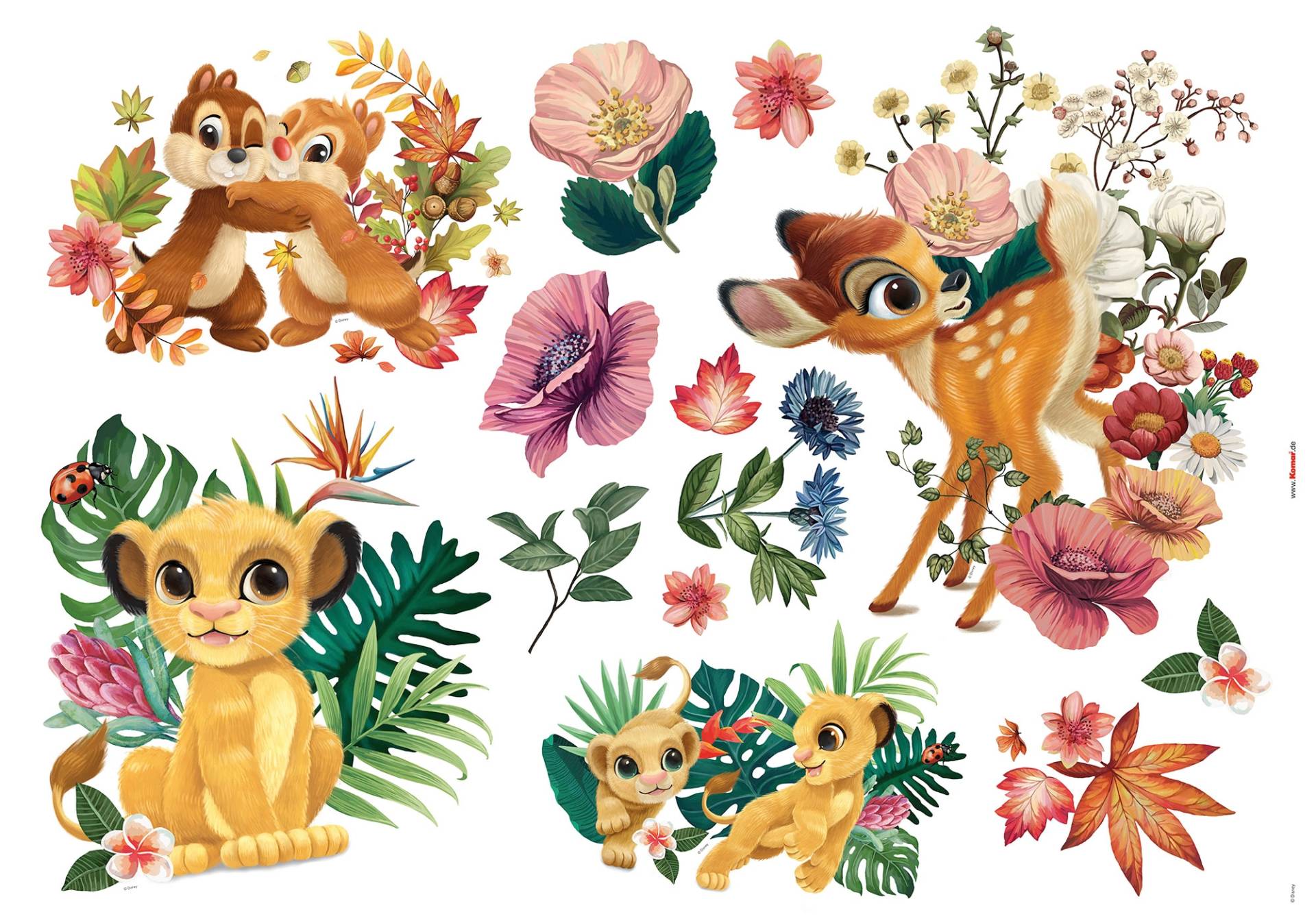 Komar Wandtattoo »Be in Nature - Grösse 100 x 70 cm«, (15 St.), selbstklebend, Wandsticker, Kinderzimmer von Komar