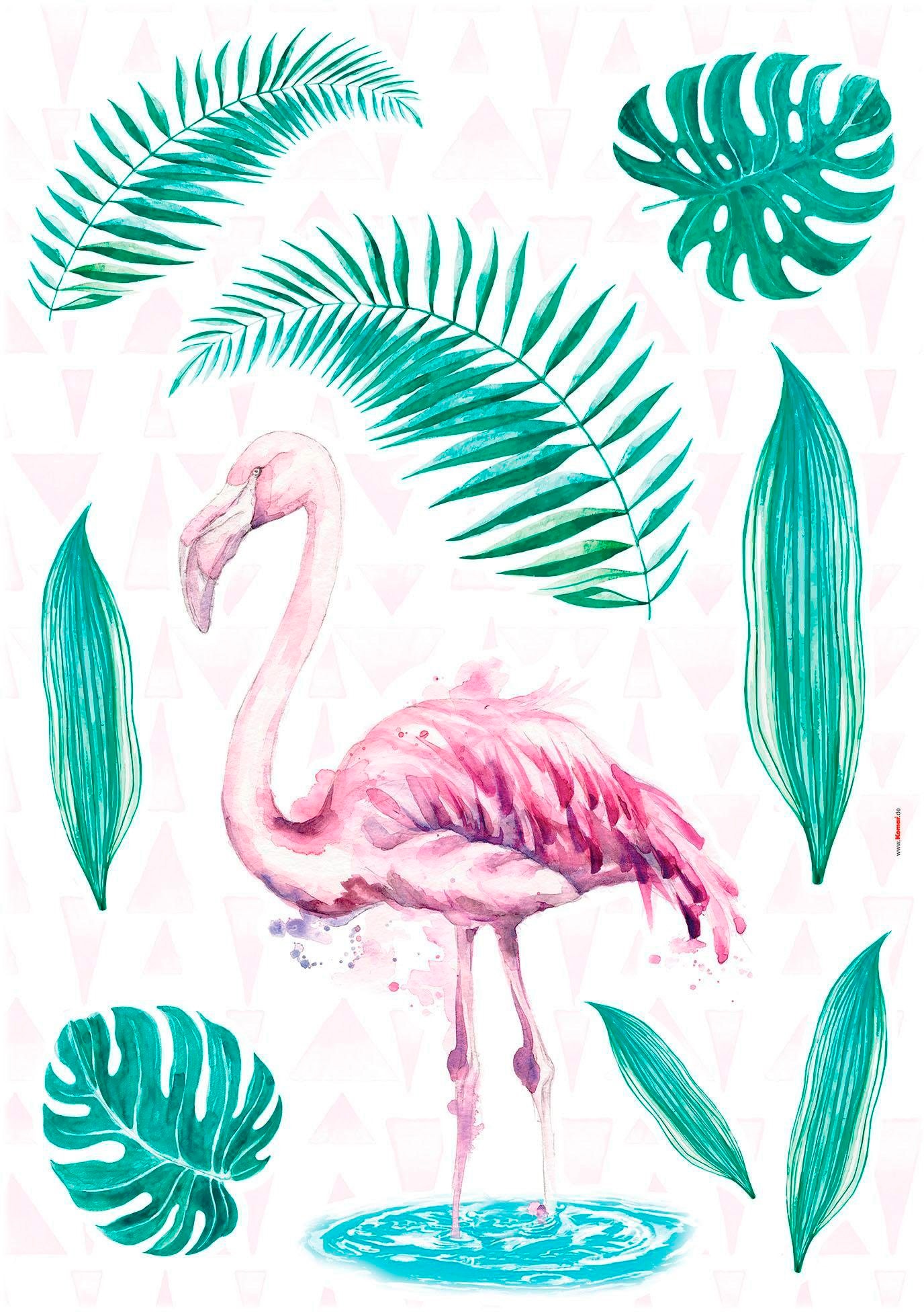 Komar Wandtattoo »Flamingo«, (9 St.) von Komar