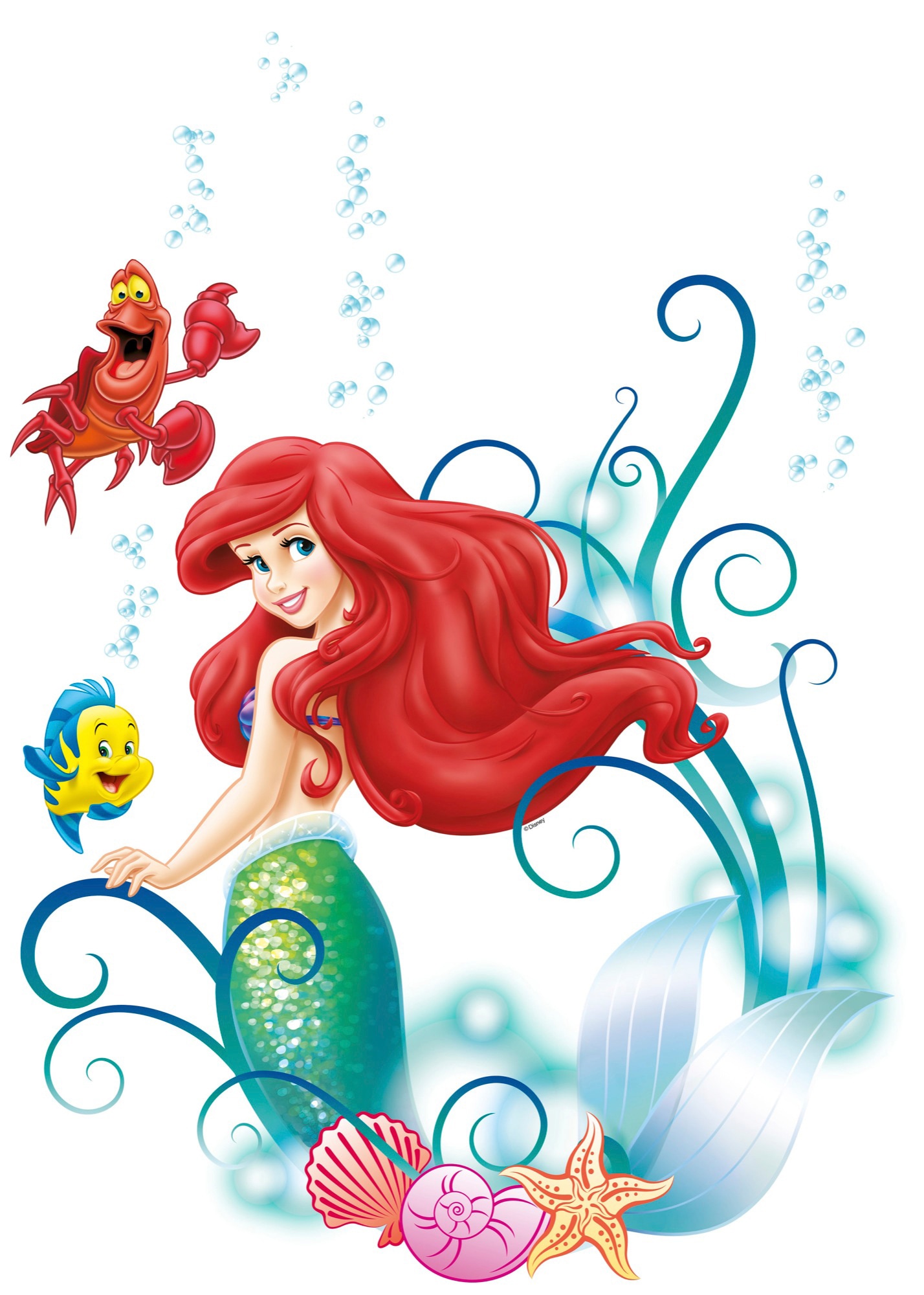 Komar Wandtattoo »Arielle - Grösse 50 x 70 cm«, (9 St.), selbstklebend, Wandsticker, Kinderzimmer von Komar
