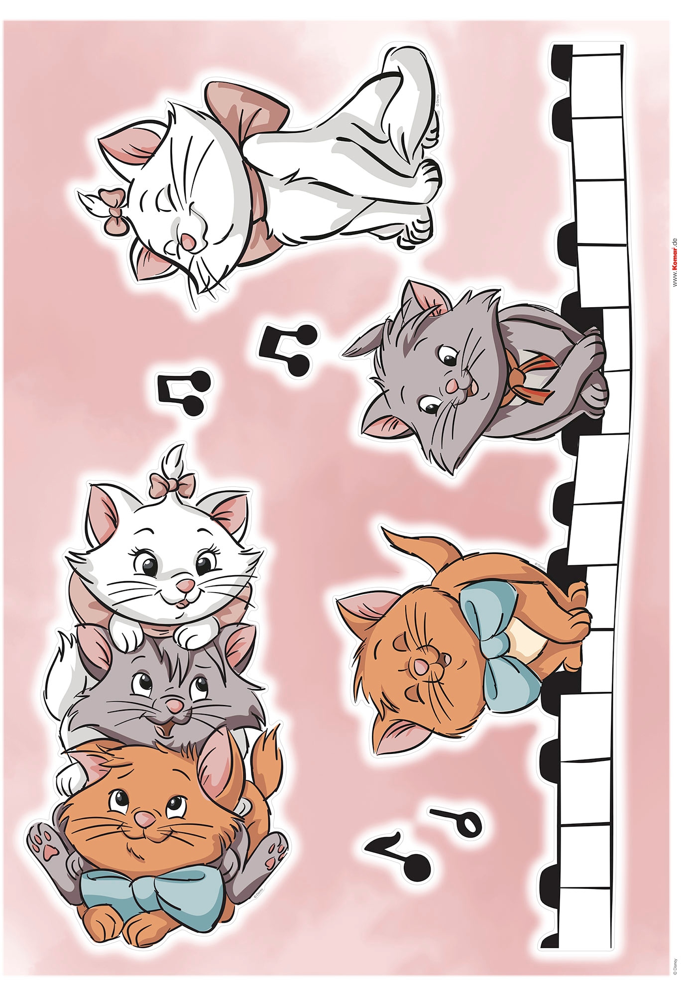 Komar Wandtattoo »Aristocats Kittens«, (7 St.) von Komar