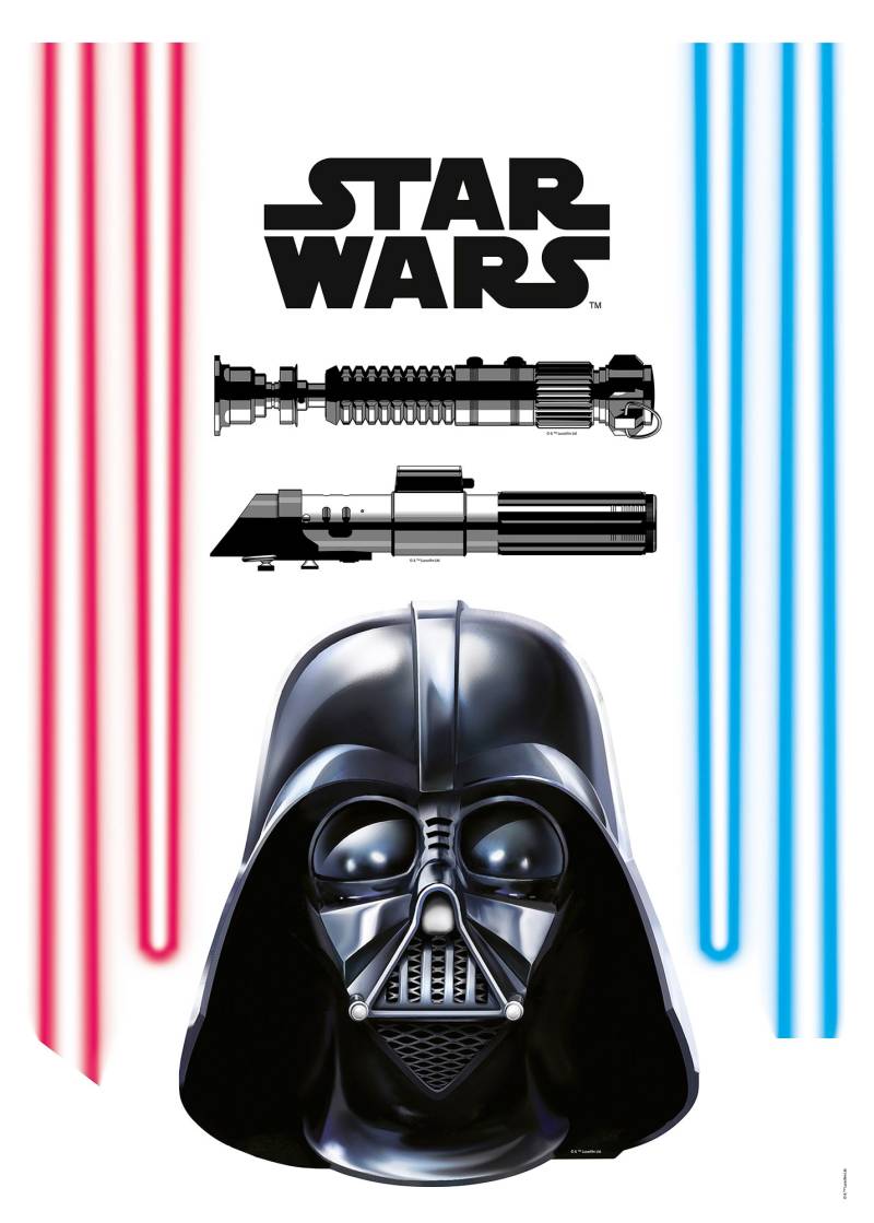 Komar Wandtattoo »Star Wars Darth Vader and Lightsaber - Grösse 50 x 70 cm«, (8 St.), selbstklebend, Wandsticker, Kinderzimmer von Komar