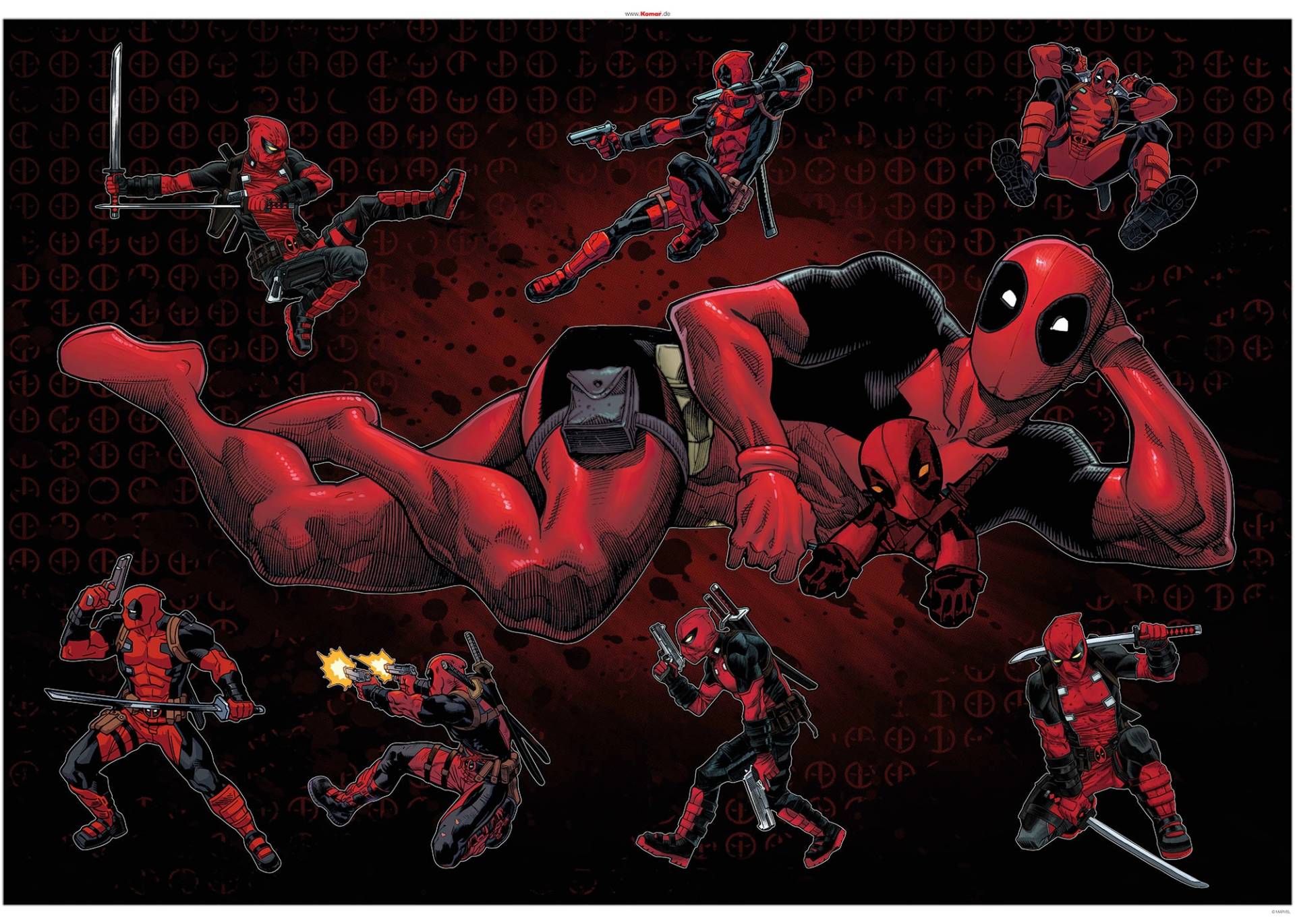 Komar Wandtattoo »Deadpool Posing«, (8 St.) von Komar