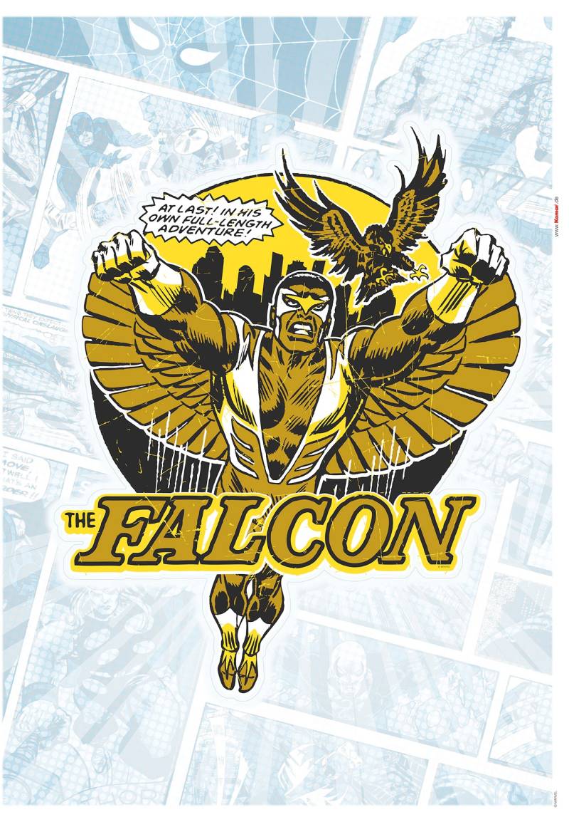 Komar Wandtattoo »Falcon Goldfarben Comic Classic - Grösse 50 x 70 cm«, (1 St.), selbstklebend, Wandsticker, Kinderzimmer von Komar